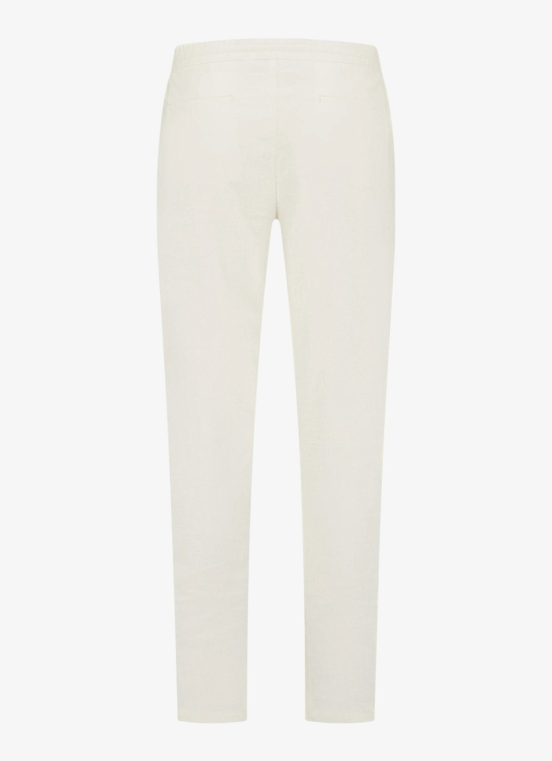 Aurélien Straight fit pantalon van linnen - achterkant 2 ivory-120