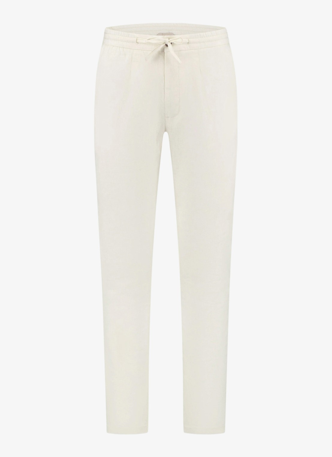 Aurélien Straight fit pantalon van linnen - voorkant 3 ivory-120