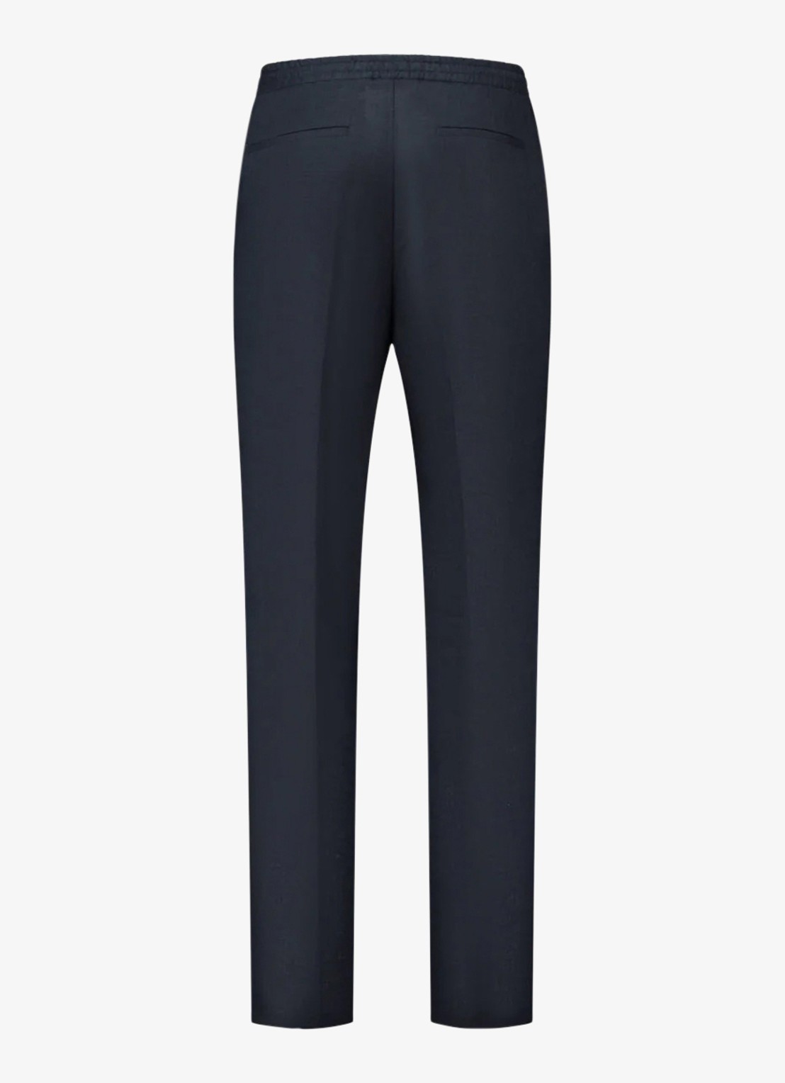 Aurélien Straight fit pantalon van linnen - achterkant 3 navy-410