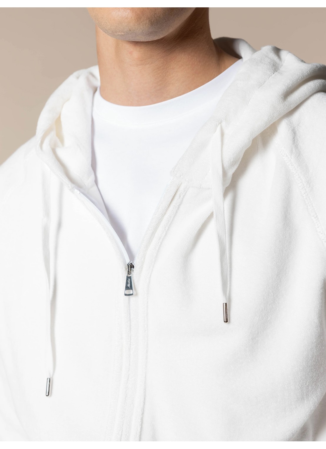 Aurélien Sweatvest met opgestikte zakken - detail 4 white-110 / wit