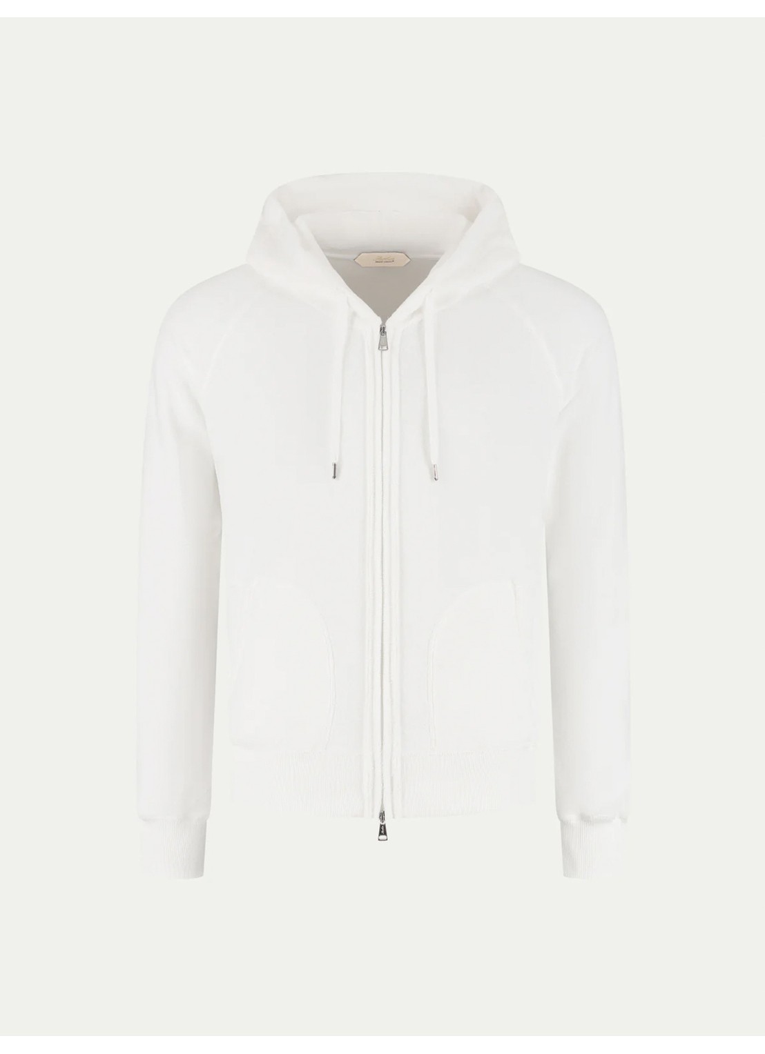 Aurélien Sweatvest met opgestikte zakken - voorkant 5 white-110 / wit