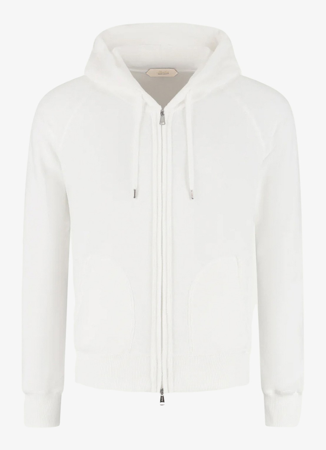 Aurélien Sweatvest met opgestikte zakken - voorkant white-110