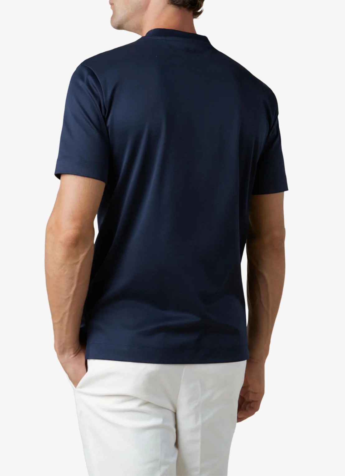 Aurélien T-shirt met ronde hals - achterkant navy-410