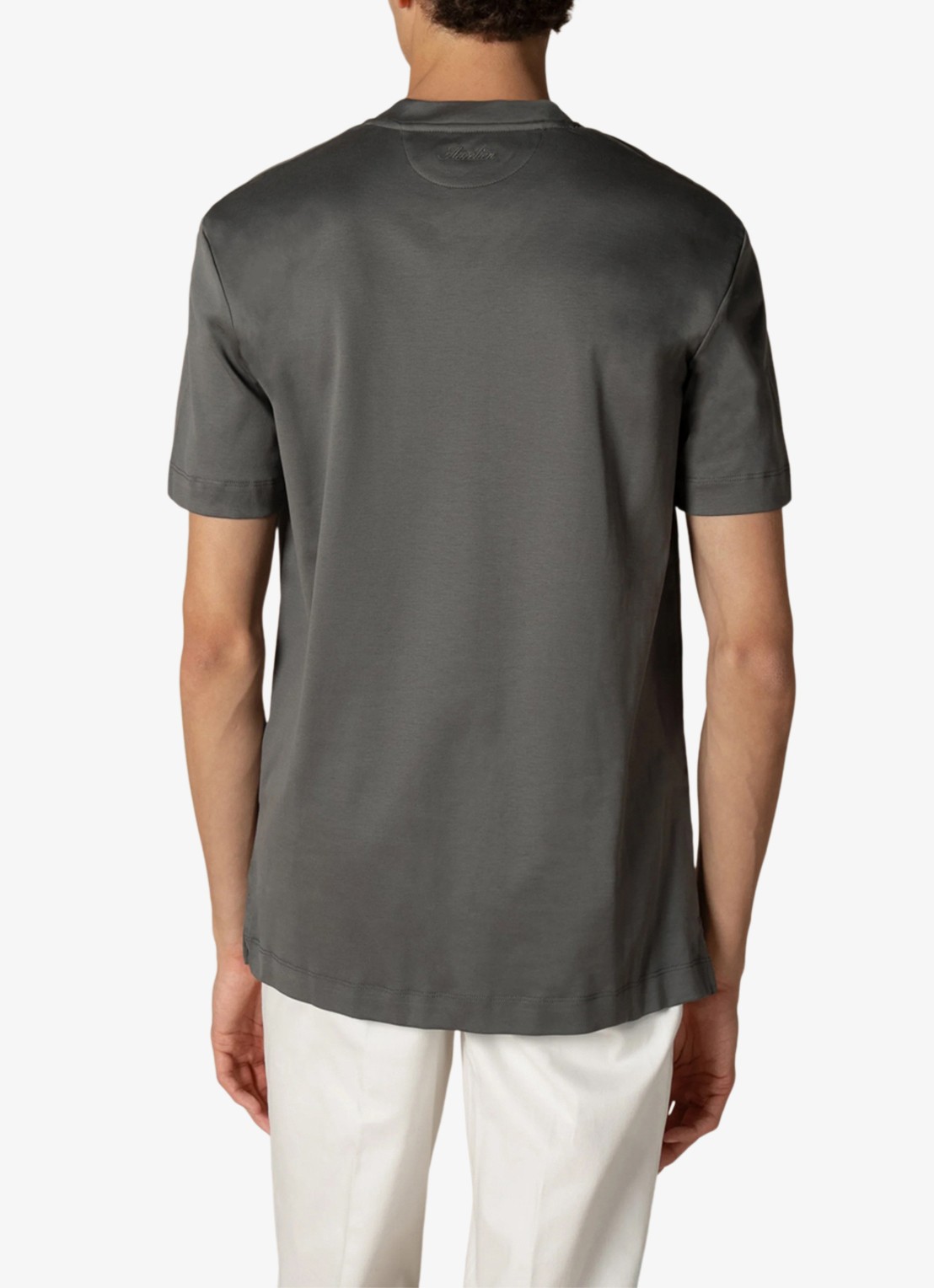 Aurélien T-shirt met ronde hals - achterkant dark grey-21