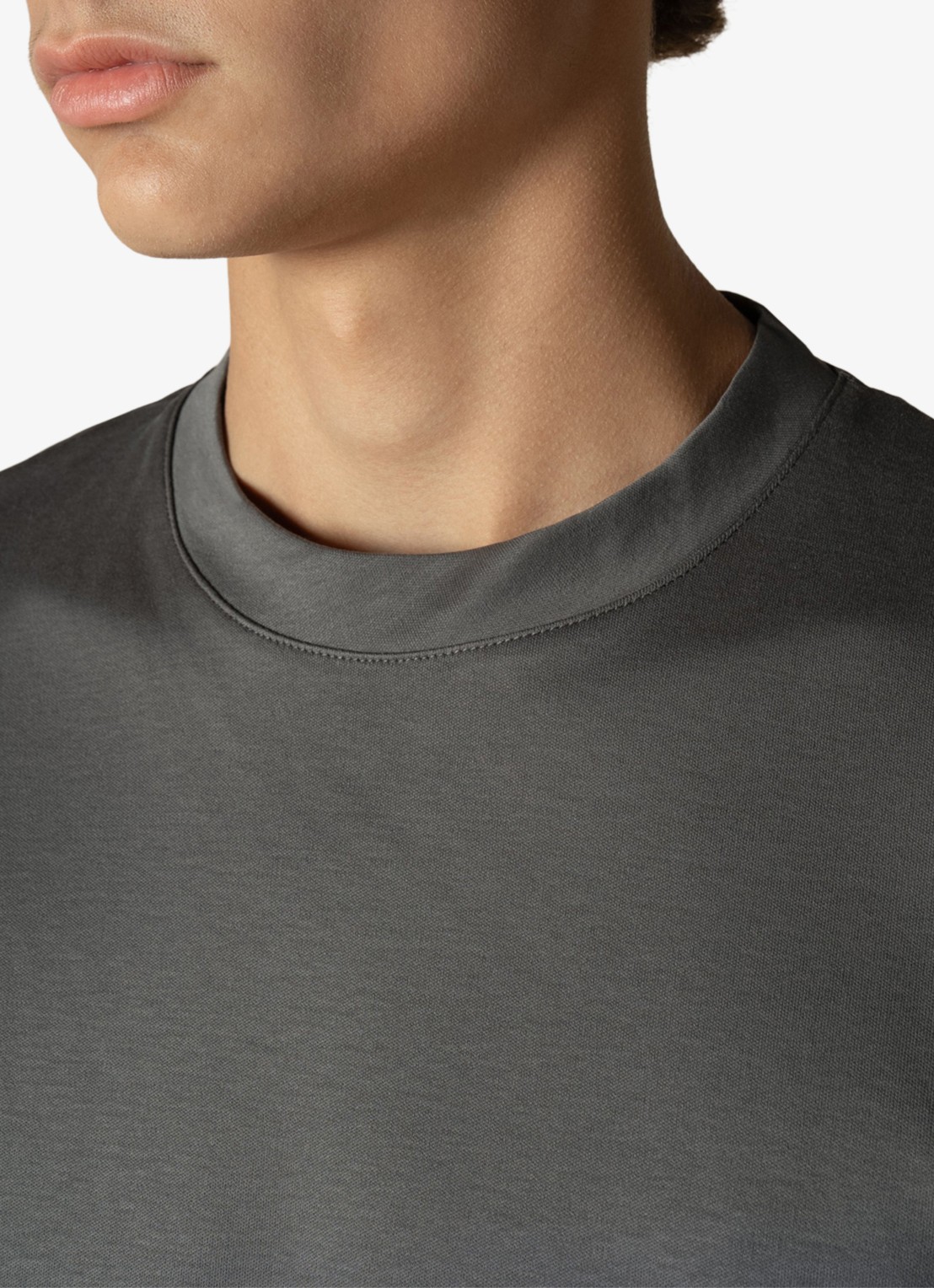 Aurélien T-shirt met ronde hals - detail 2 dark grey-21