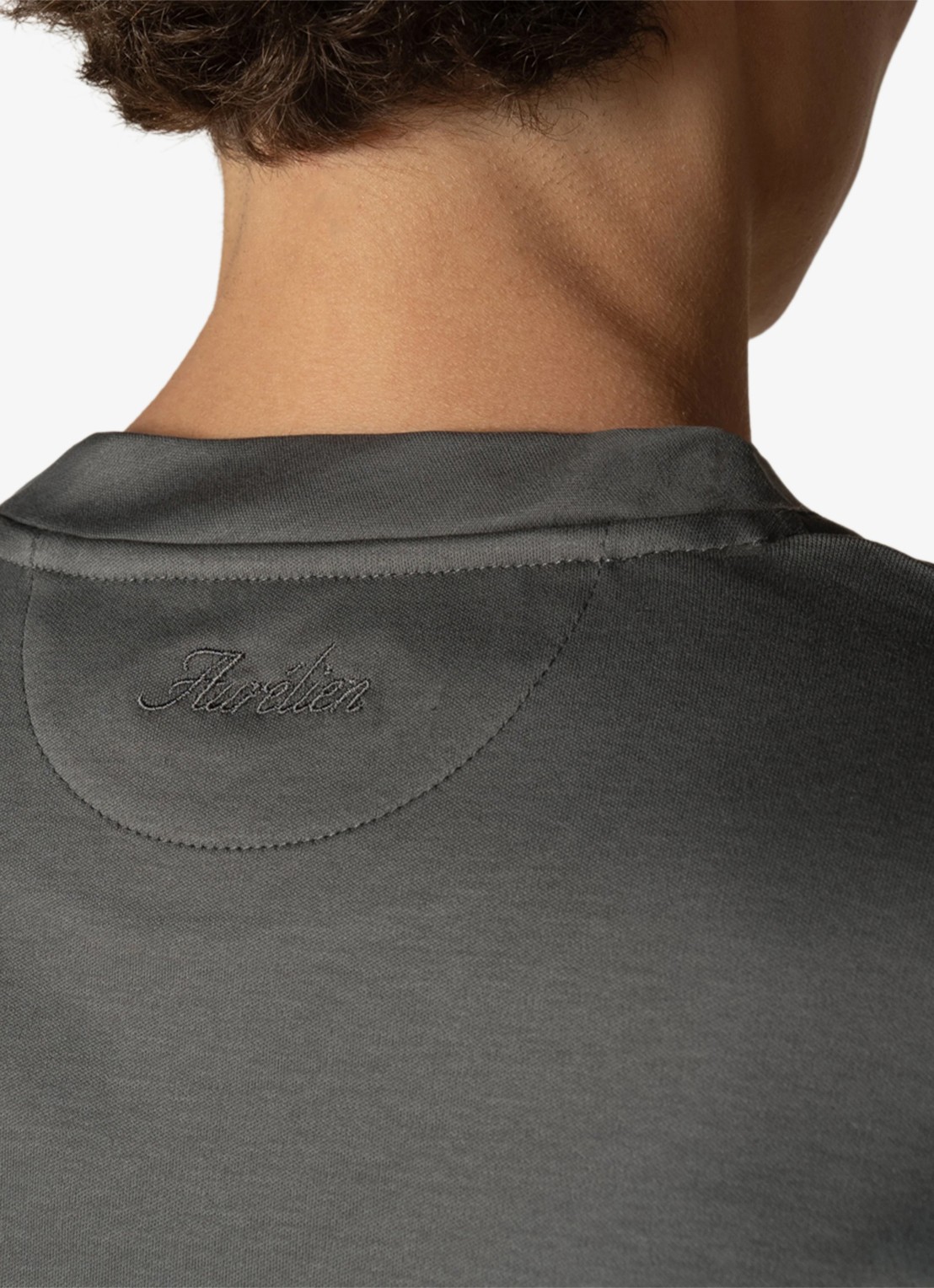 Aurélien T-shirt met ronde hals - detail 4 dark grey-21