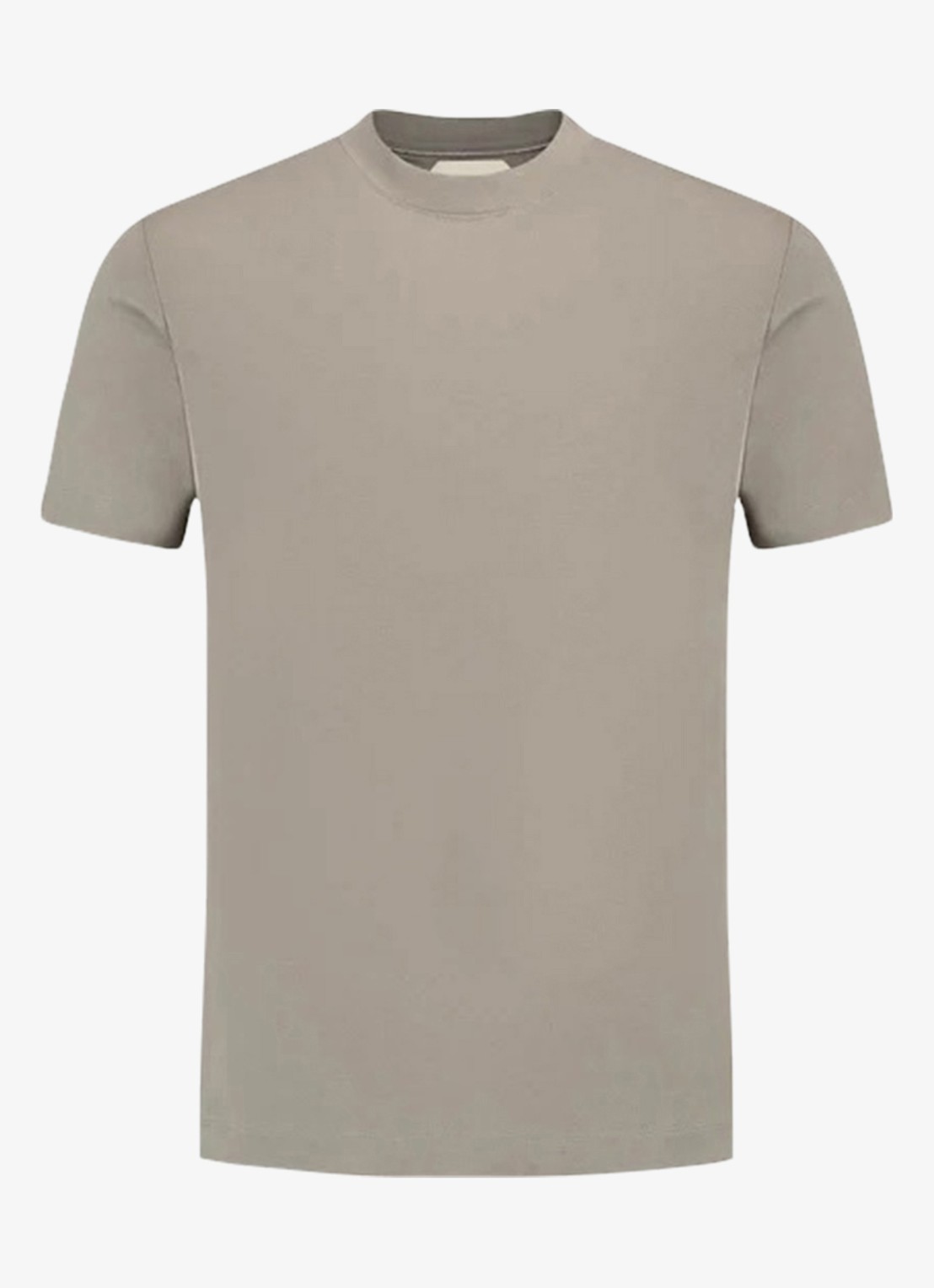 Aurélien T-shirt met ronde hals - voorkant 2 dark taupe-901