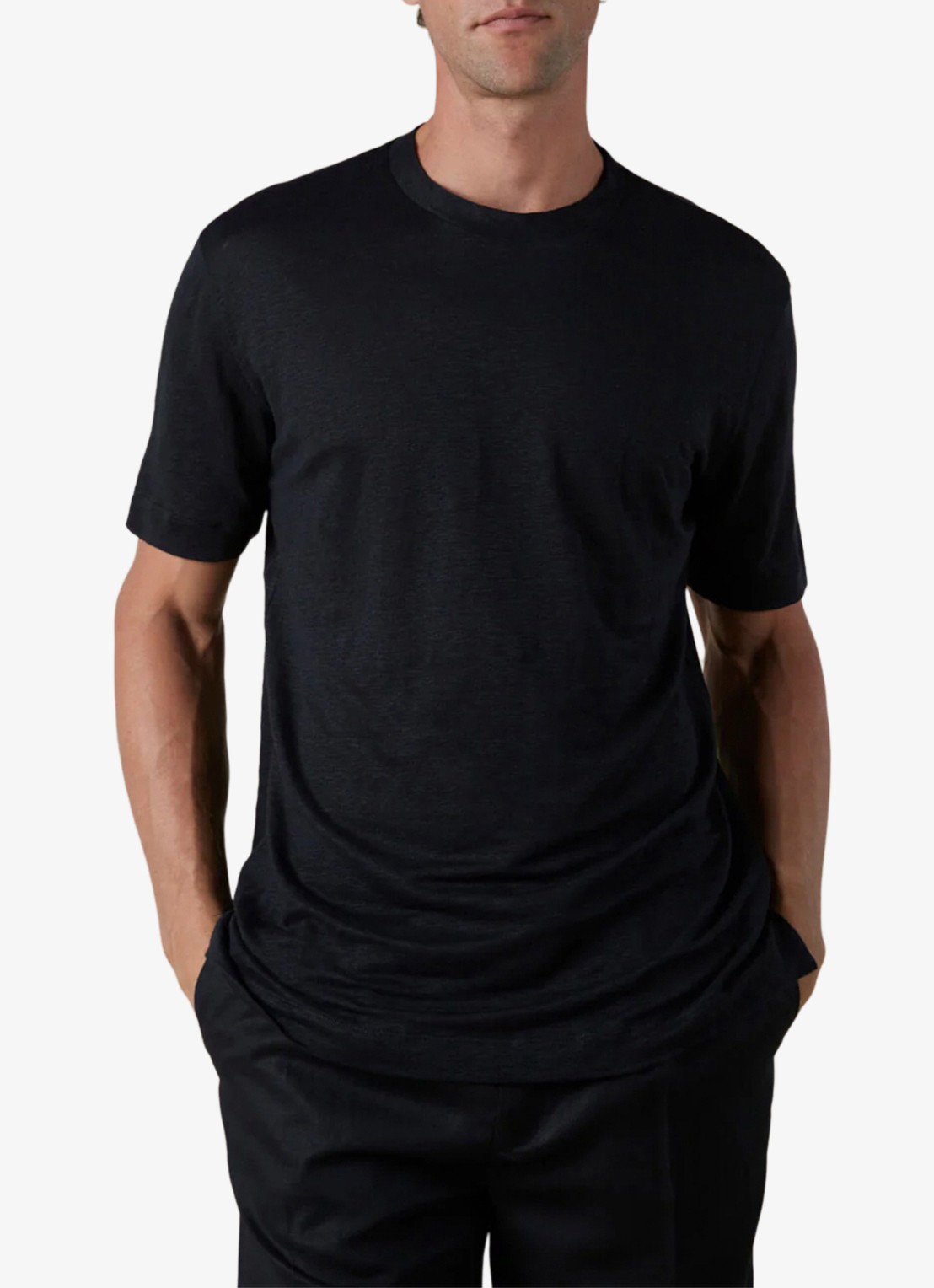 Aurélien T-shirt van linnen - detail 4 black-1