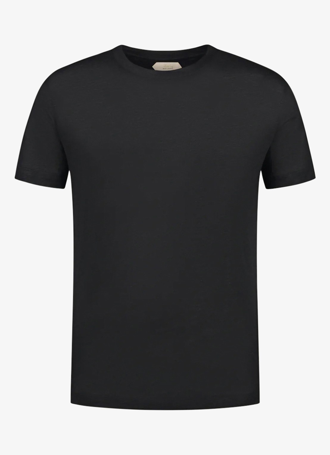 Aurélien T-shirt van linnen - voorkant 2 black-1