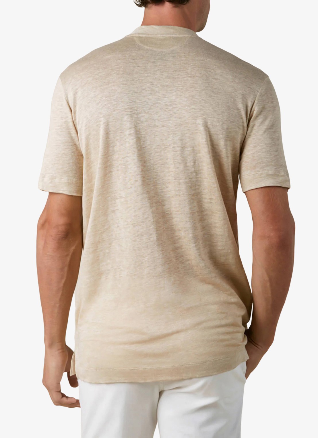 Aurélien T-shirt van linnen - achterkant 3 beige-260