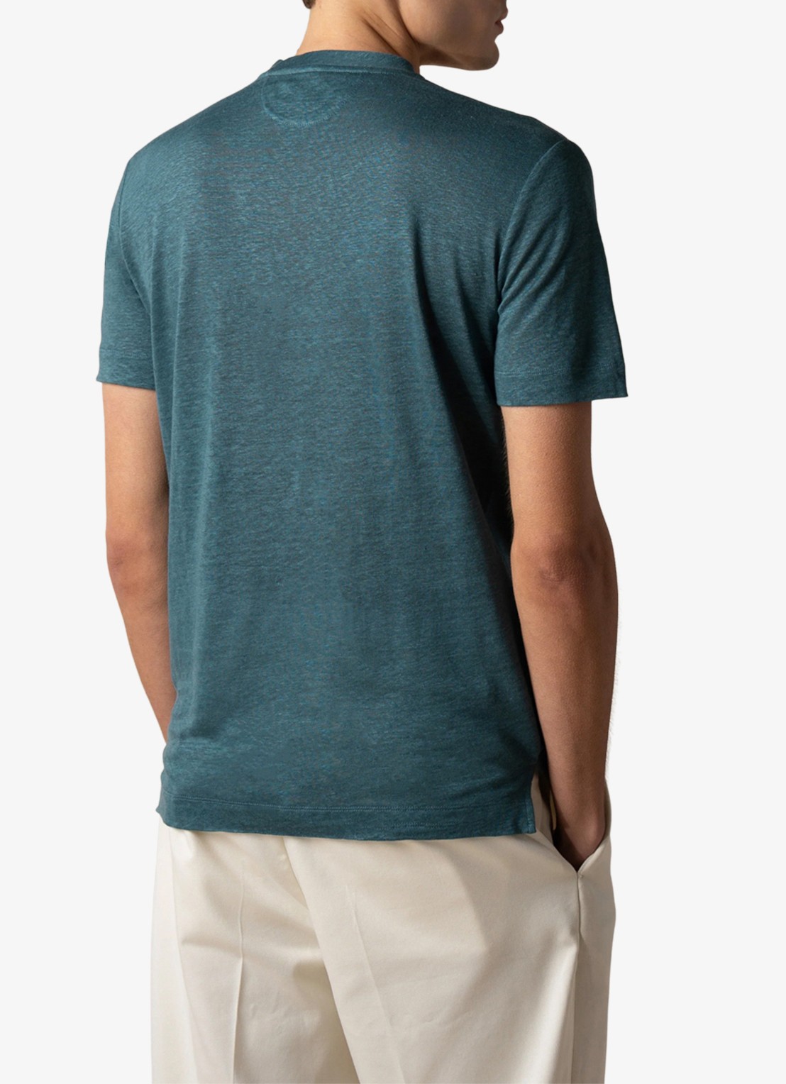Aurélien T-shirt van linnen - achterkant 6 sea green-301