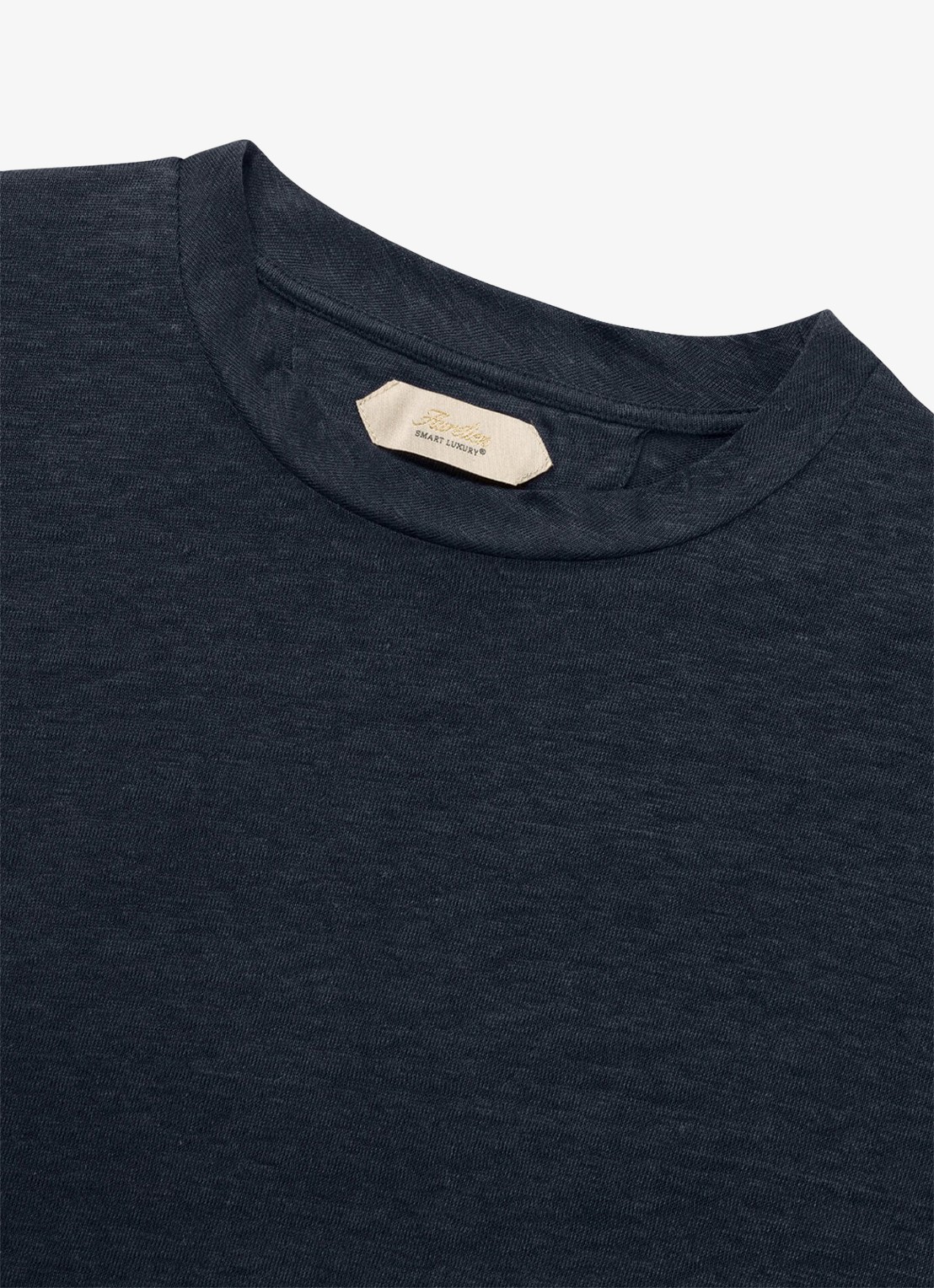 Aurélien T-shirt van linnen - detail 5 navy-410