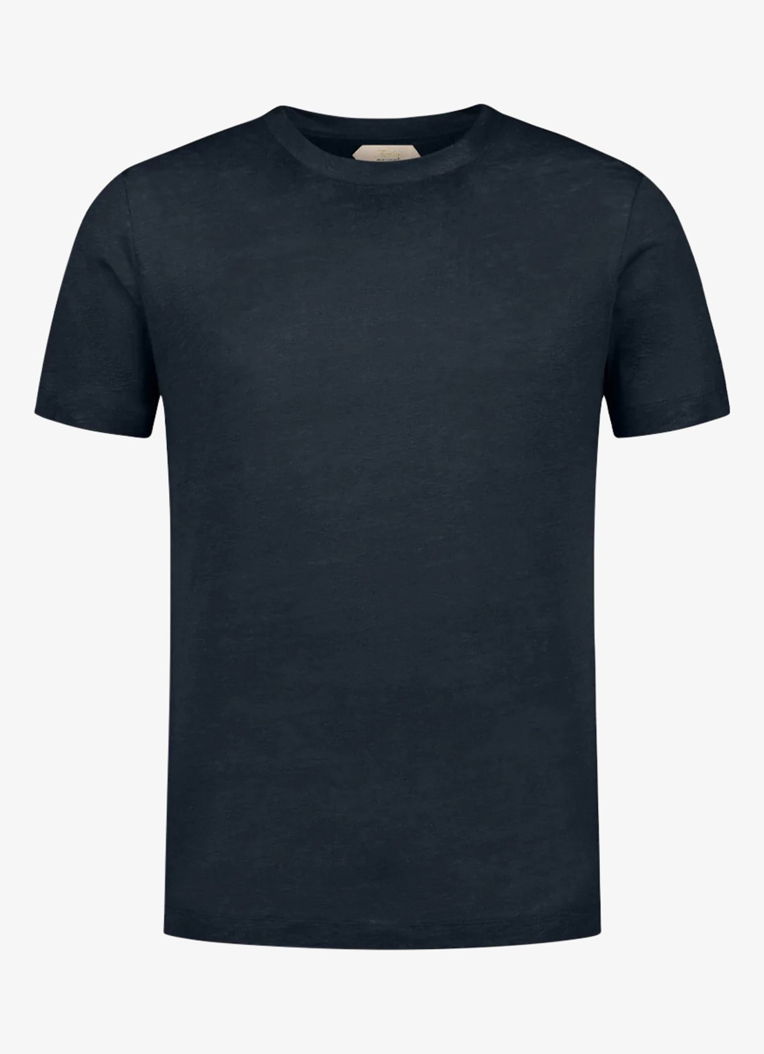 Aurélien T-shirt van linnen - voorkant 2 navy-410