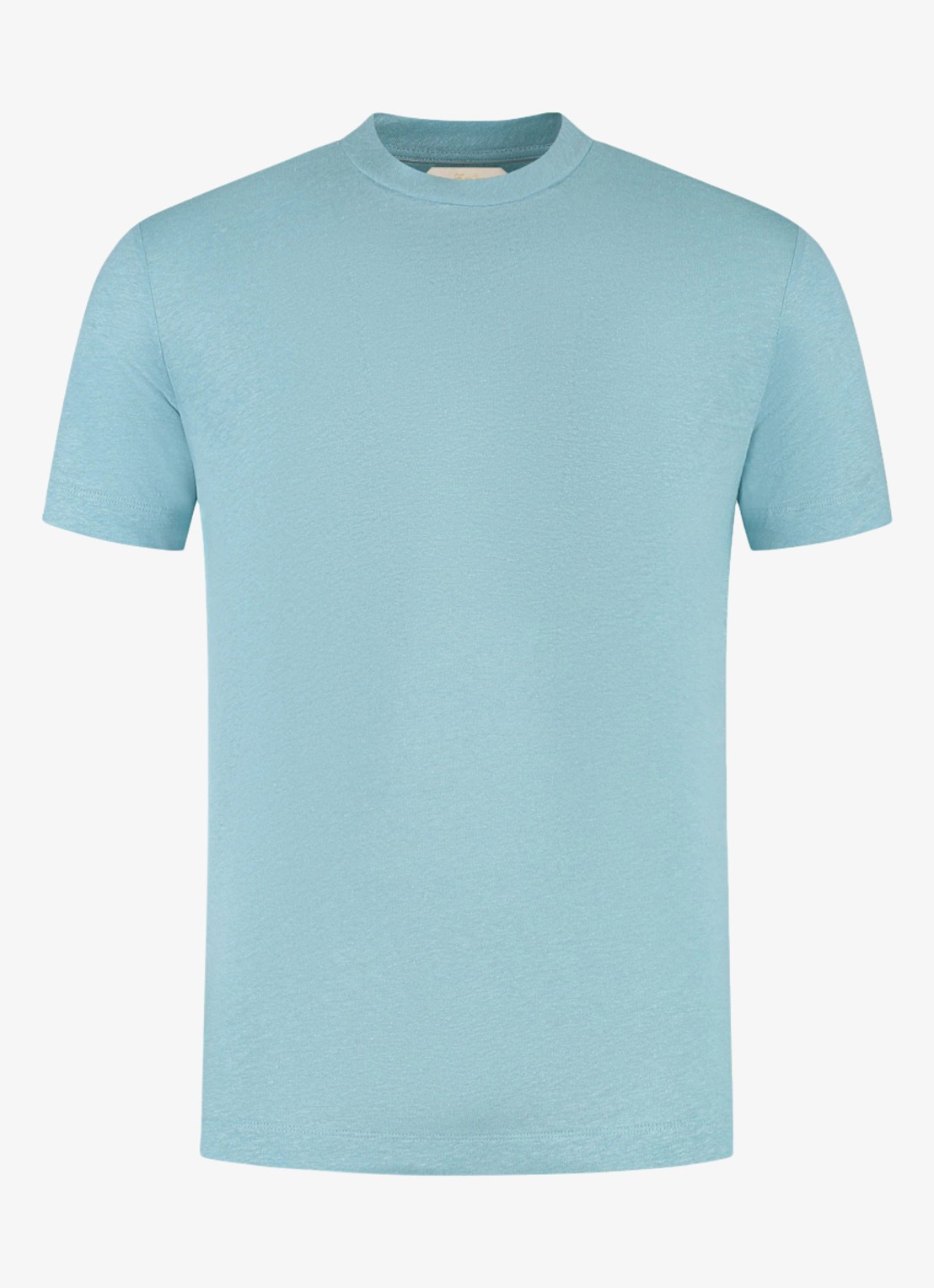 Aurélien T-shirt van linnen - voorkant 5 blue turquoise-441