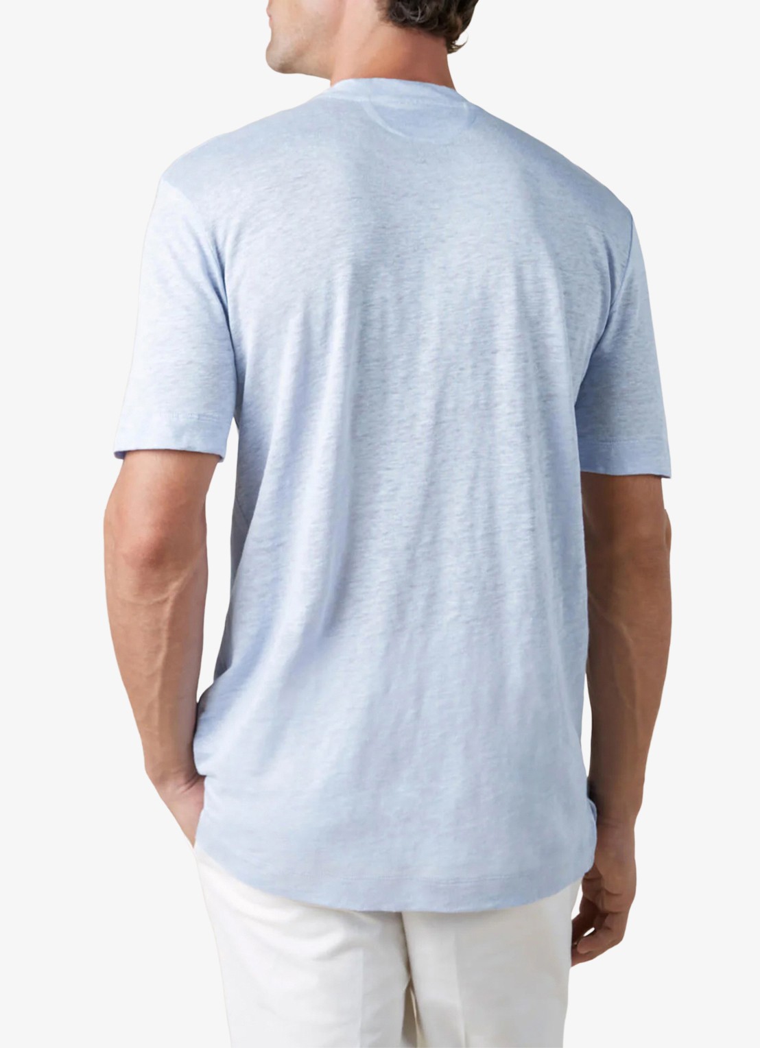Aurélien T-shirt van linnen - achterkant 5 light blue-450