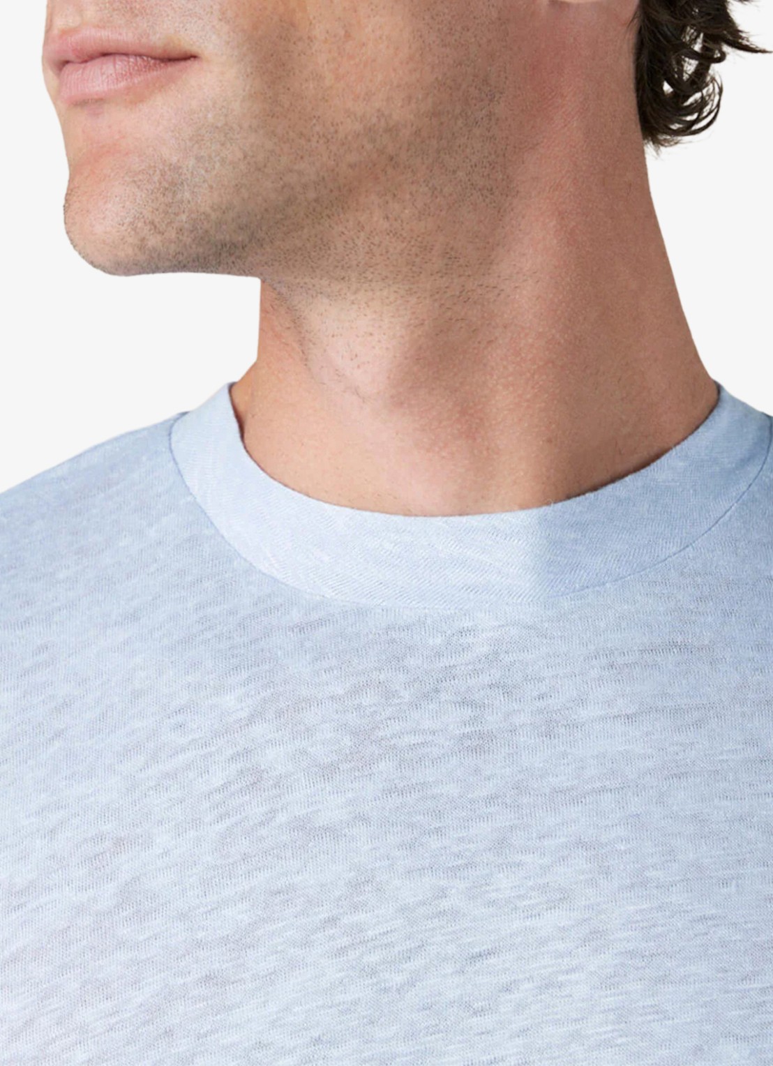 Aurélien T-shirt van linnen - detail 3 light blue-450