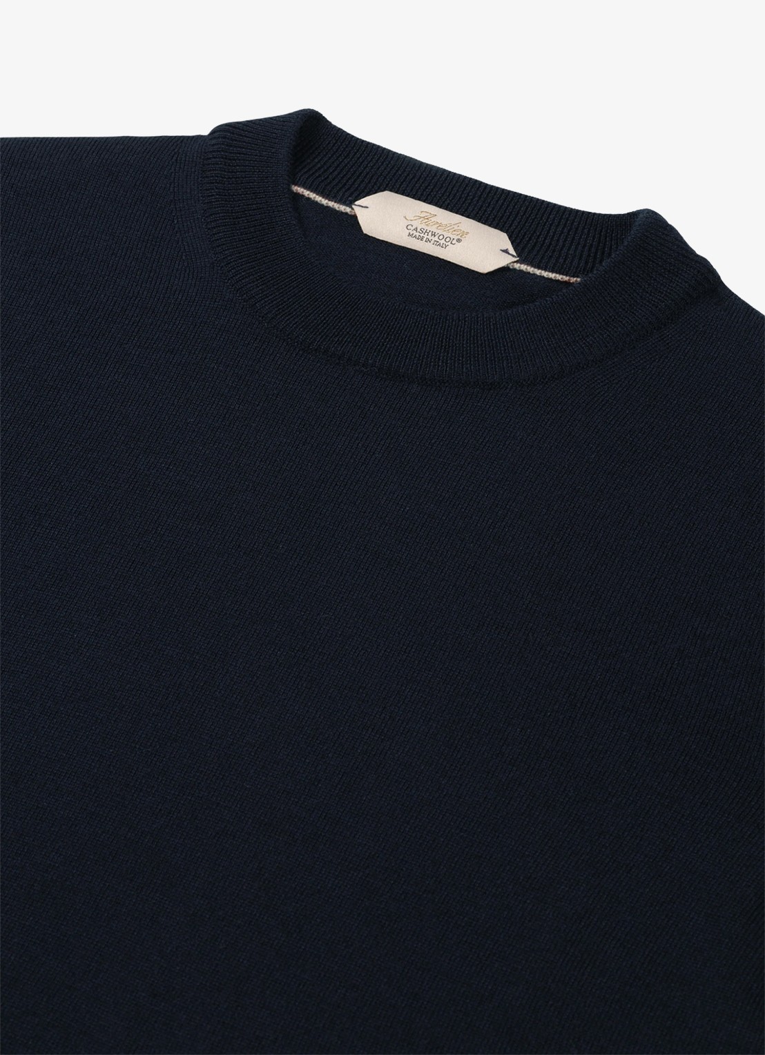 Aurélien T-shirt van merino wol - detail 3 navy-410