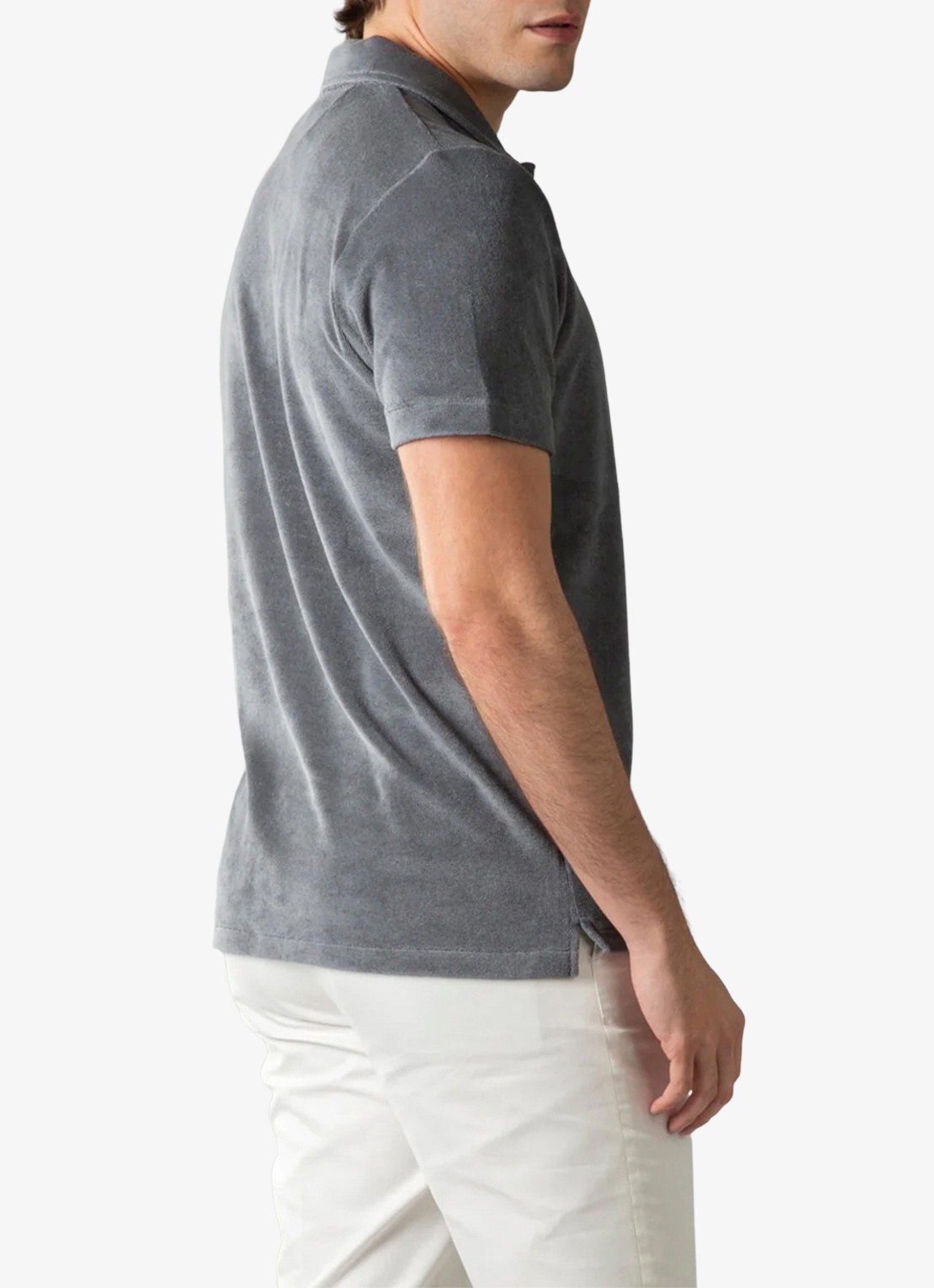 Aurélien Terry regular fit polo van badstof - achterkant 7 dark grey-21