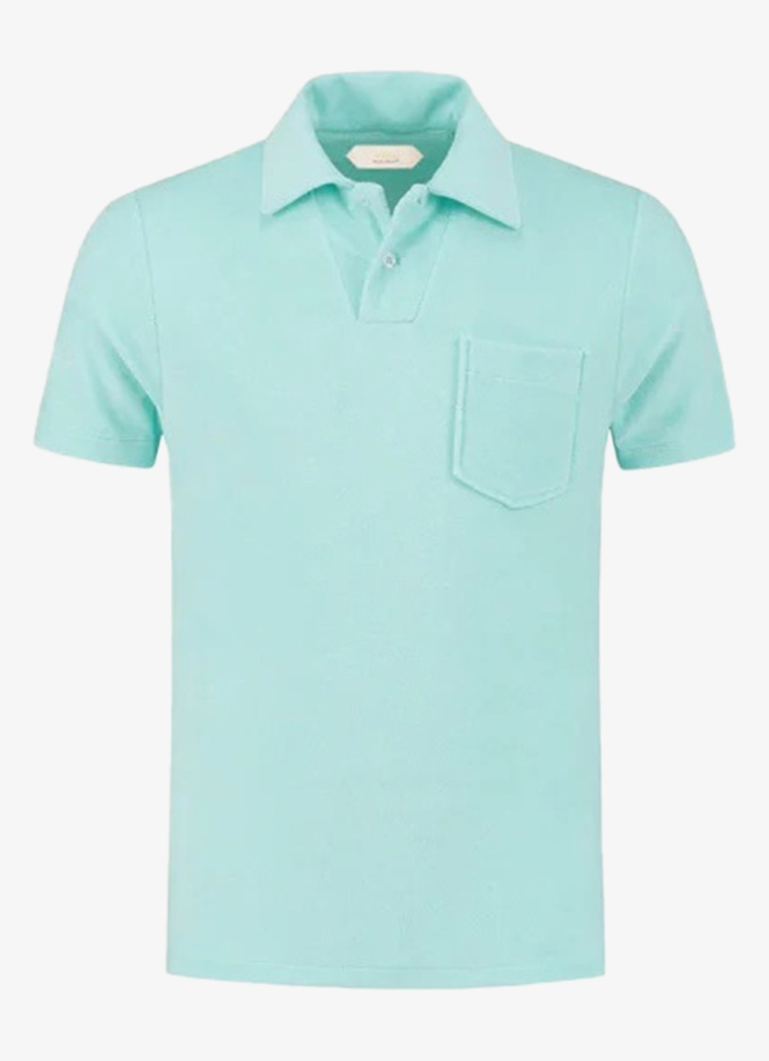 Aurélien Terry regular fit polo van badstof - voorkant 5 mint-346
