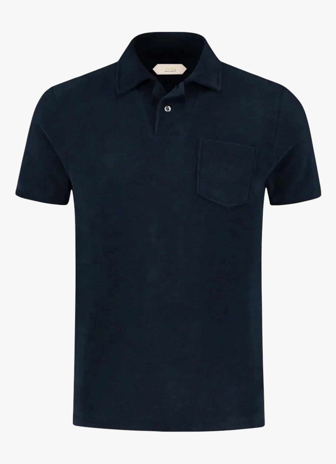 Aurélien Terry regular fit polo van badstof - voorkant donkerblauw