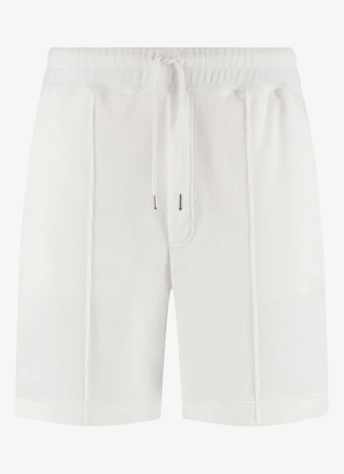 Aurélien Terry straight fit korte broek van badstof - voorkant 3 petrol-460 / blauw