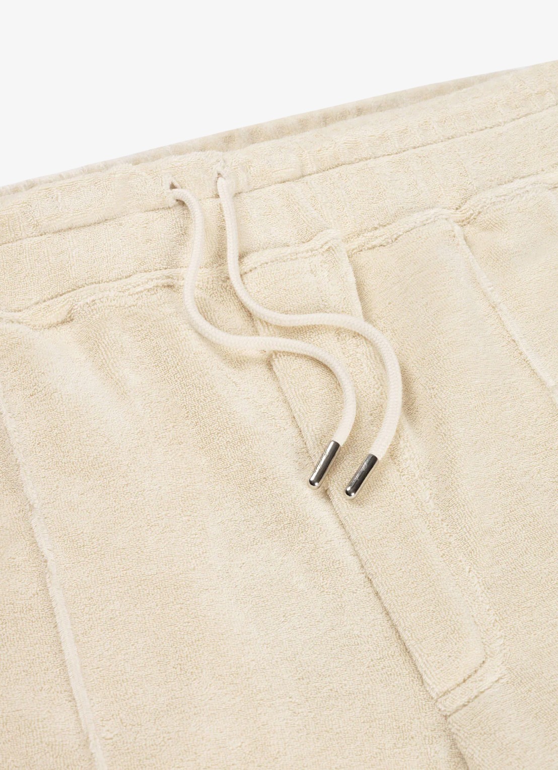 Aurélien Terry straight fit korte broek van badstof - detail 3 shell-101