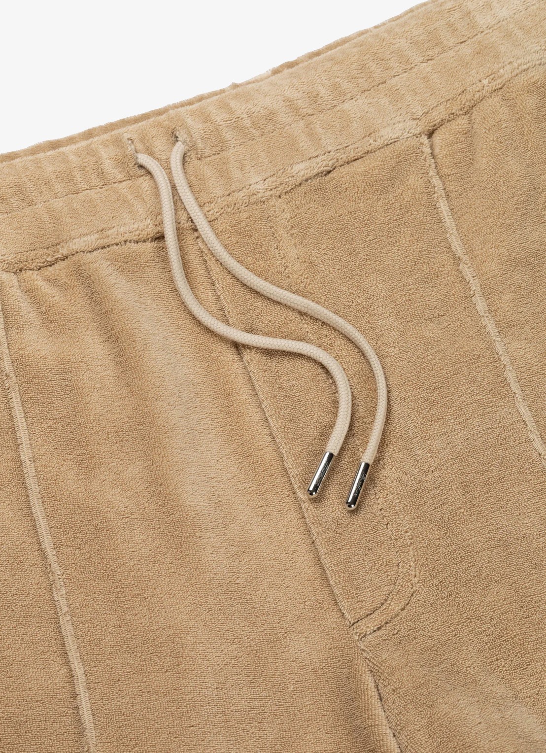 Aurélien Terry tapered fit pantalon van badstof - detail beige-260