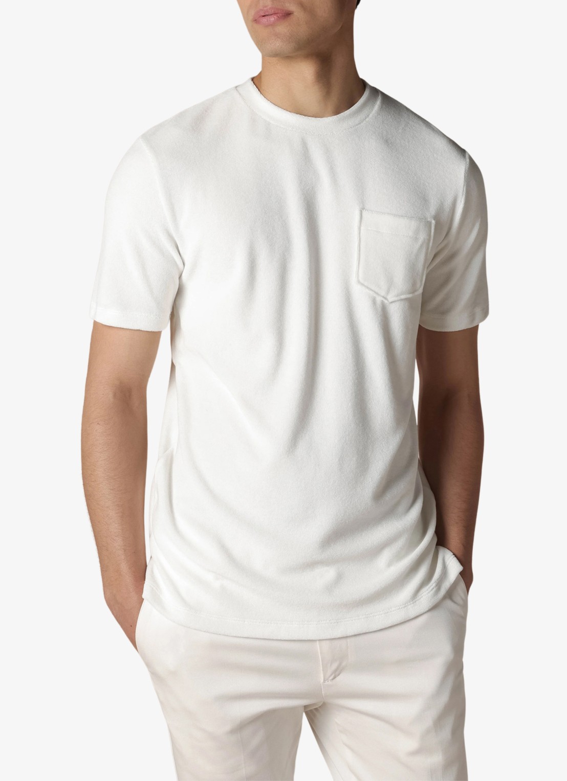 Aurélien Terry Towelling T-Shirt - detail 2 white-110