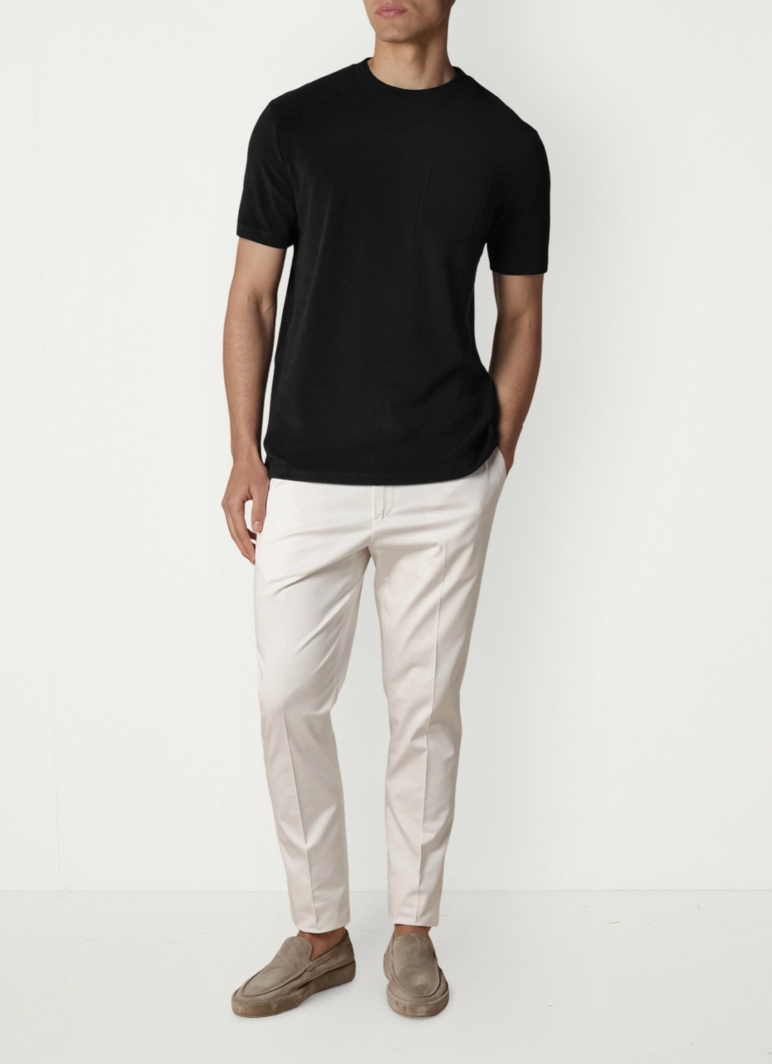 Aurélien Terry Towelling T-Shirt - voorkant 3 black-1