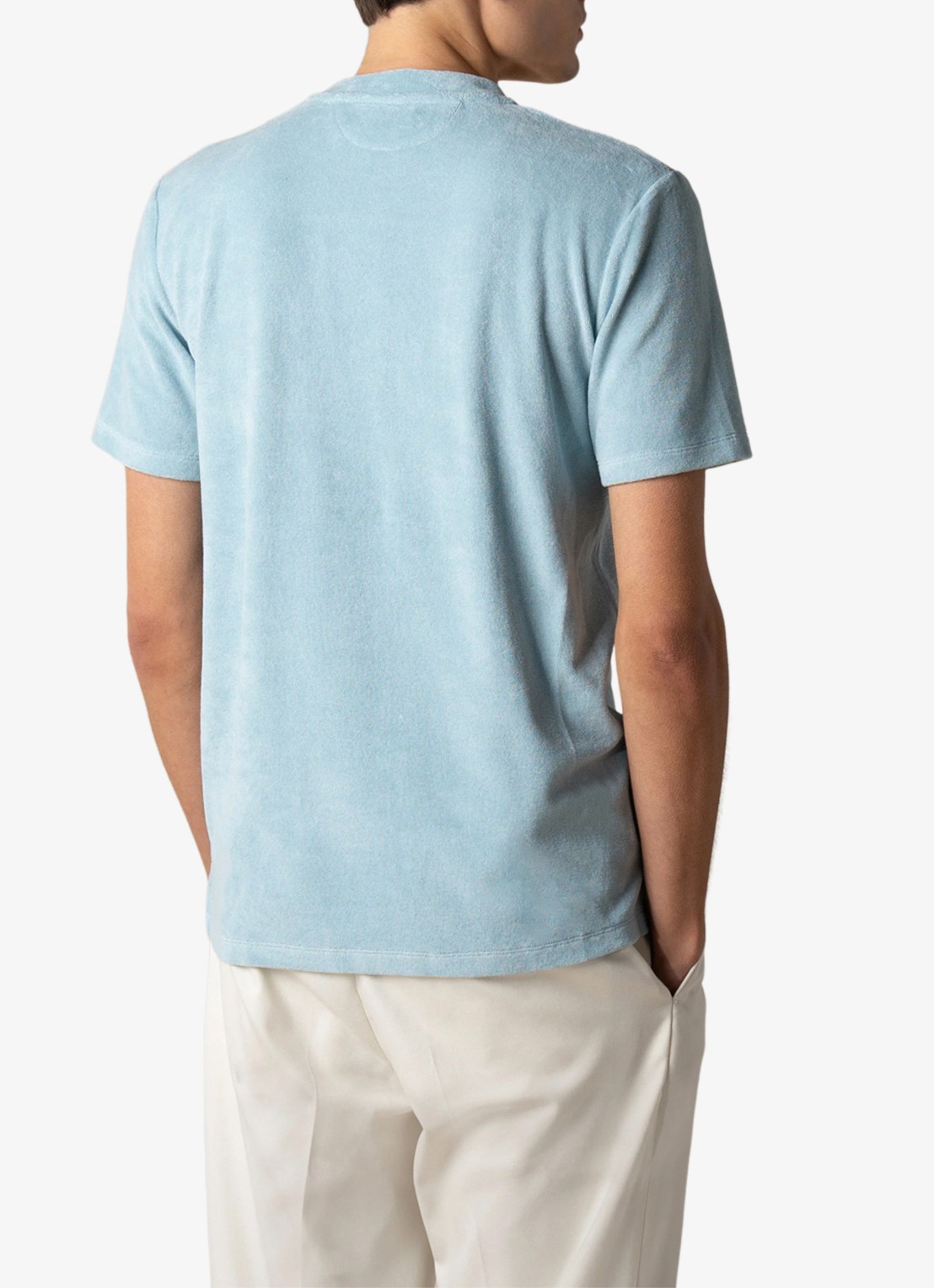 Aurélien Terry Towelling T-Shirt - achterkant 4 blue turquoise-441