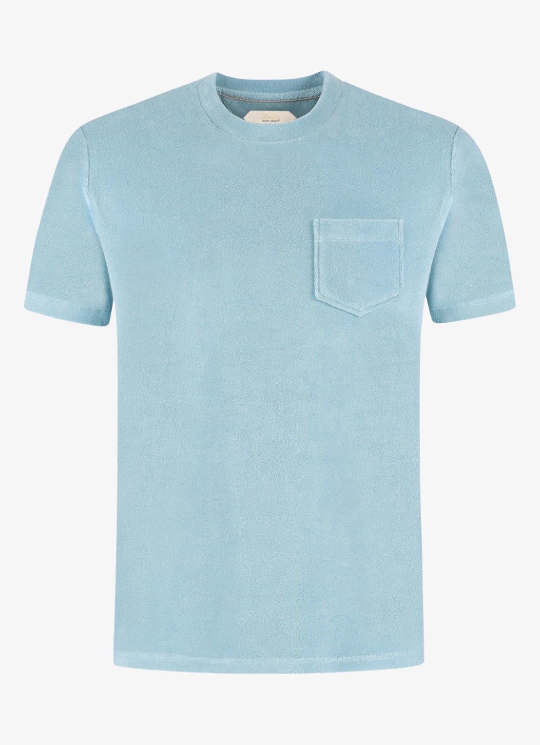 Aurélien Terry Towelling T-Shirt - voorkant 5 blue turquoise-441