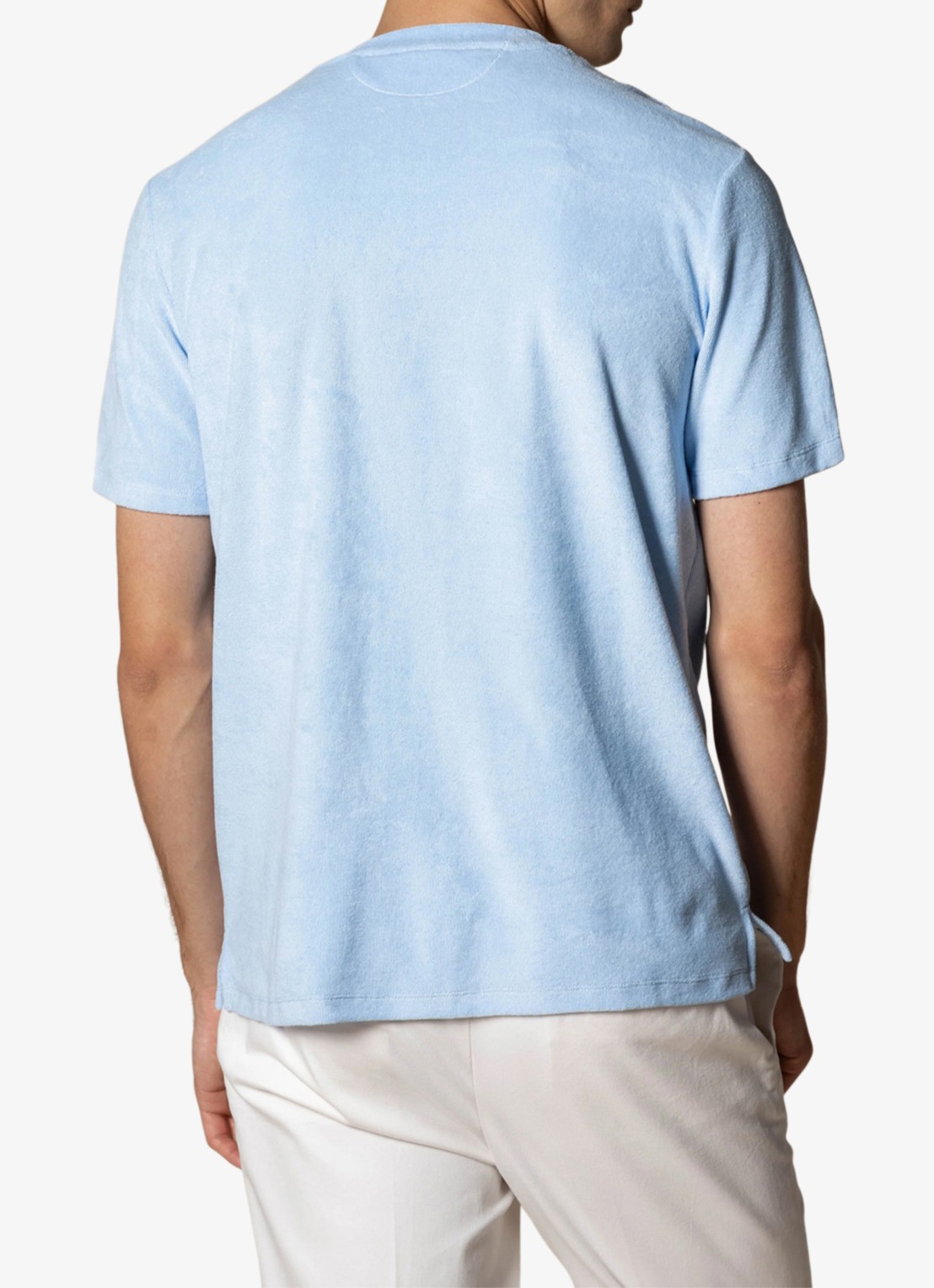 Aurélien Terry Towelling T-Shirt - achterkant 4 light blue-450
