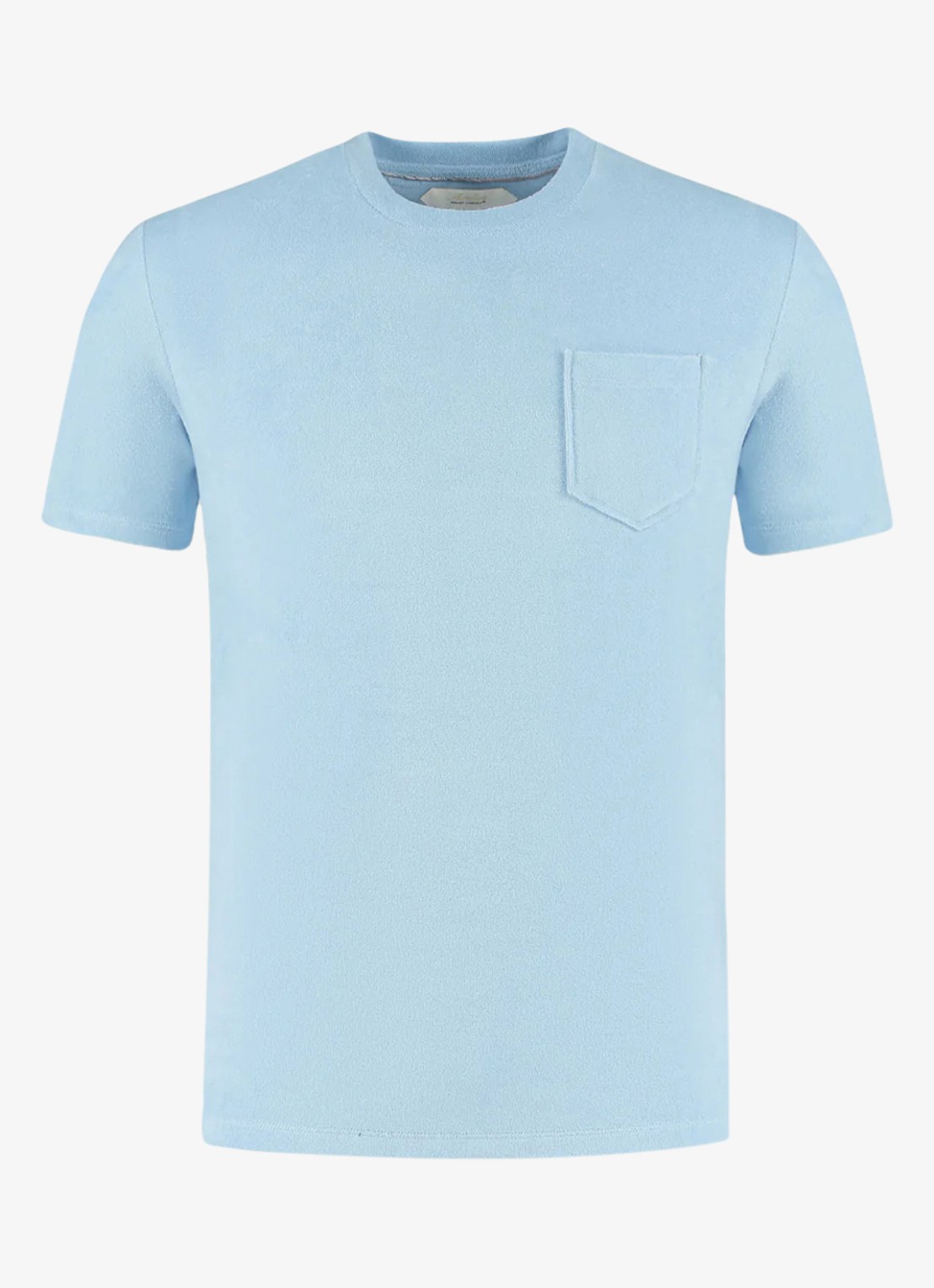 Aurélien Terry Towelling T-Shirt - voorkant 3 light blue-450