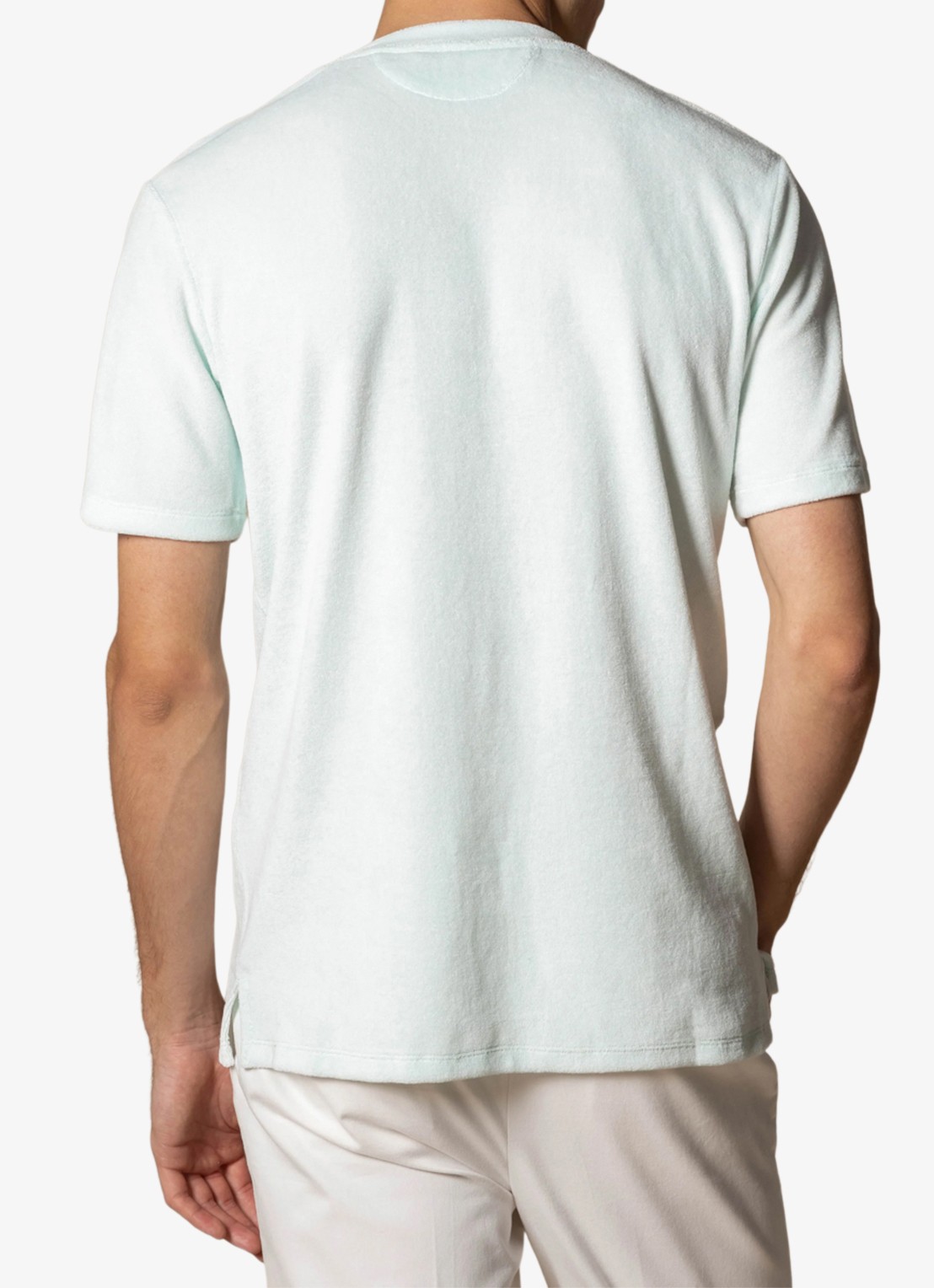 Aurélien Terry Towelling T-Shirt - achterkant 3 light aqua-456