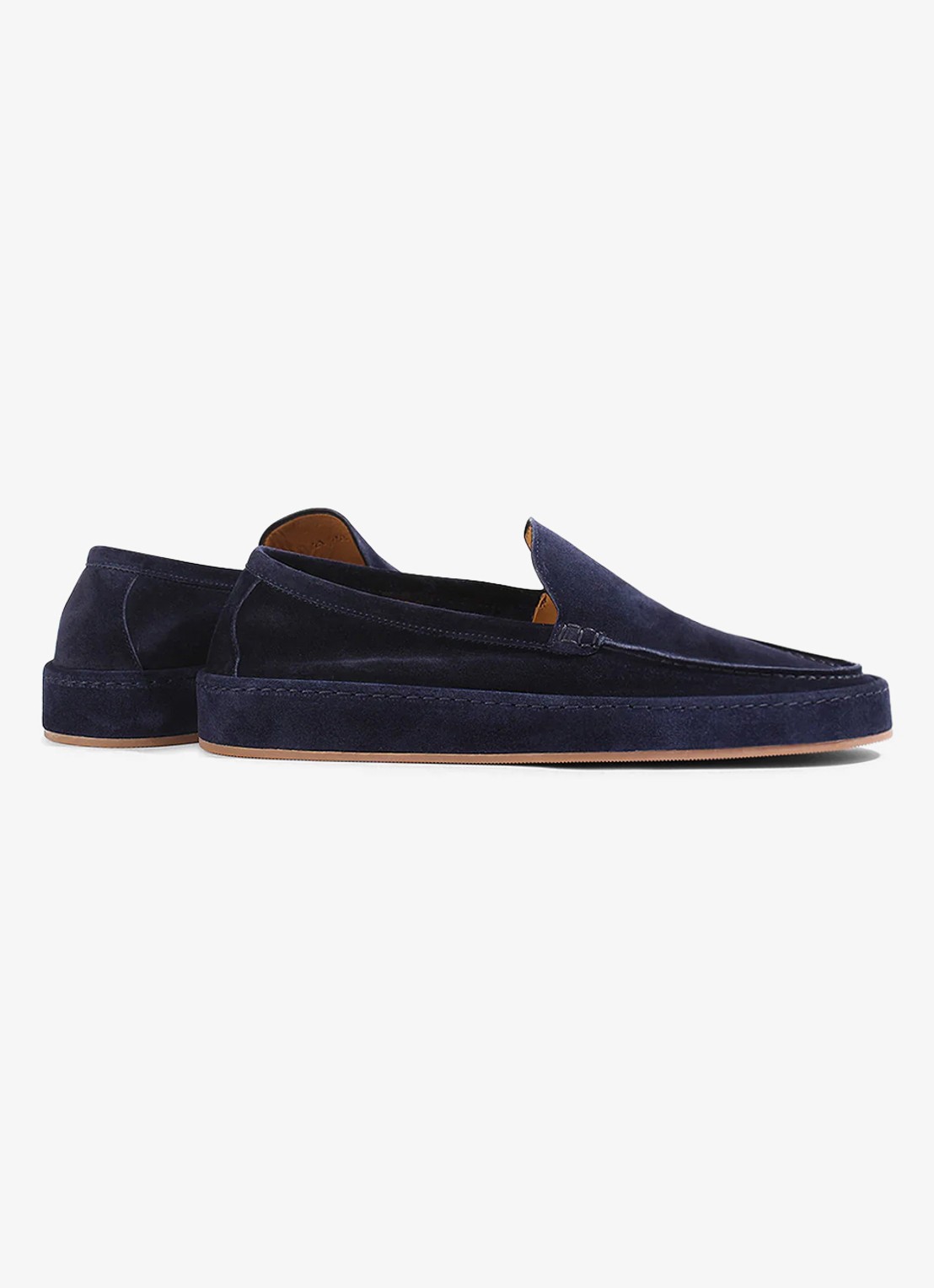 Aurélien Voyager loafer van suède - achterkant dark navy-411 / blauw