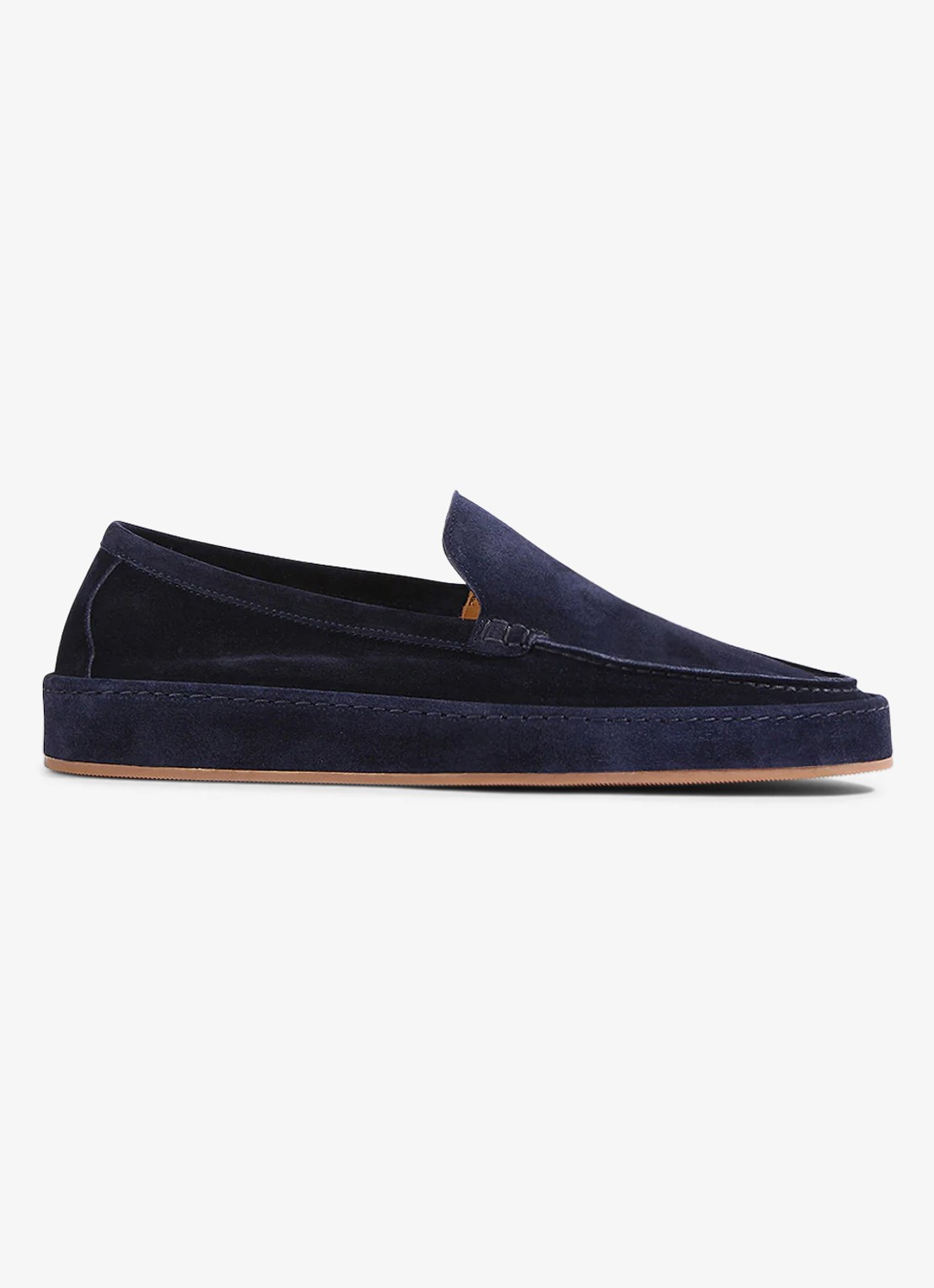 Aurélien Voyager loafer van suède - voorkant 5 dark navy-411 / blauw