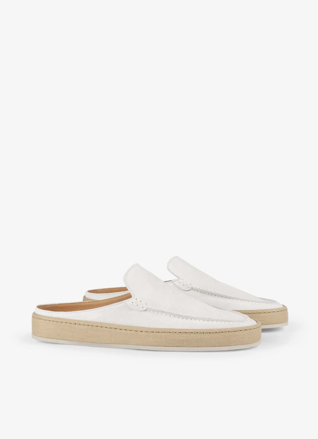 Aurélien Voyager loafer van suède - voorkant 5 white-110 / wit