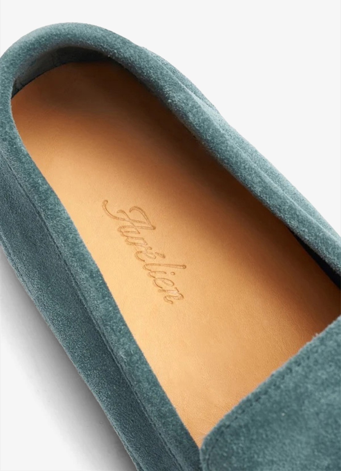 Aurélien Voyager loafer van suède - detail sea green-301