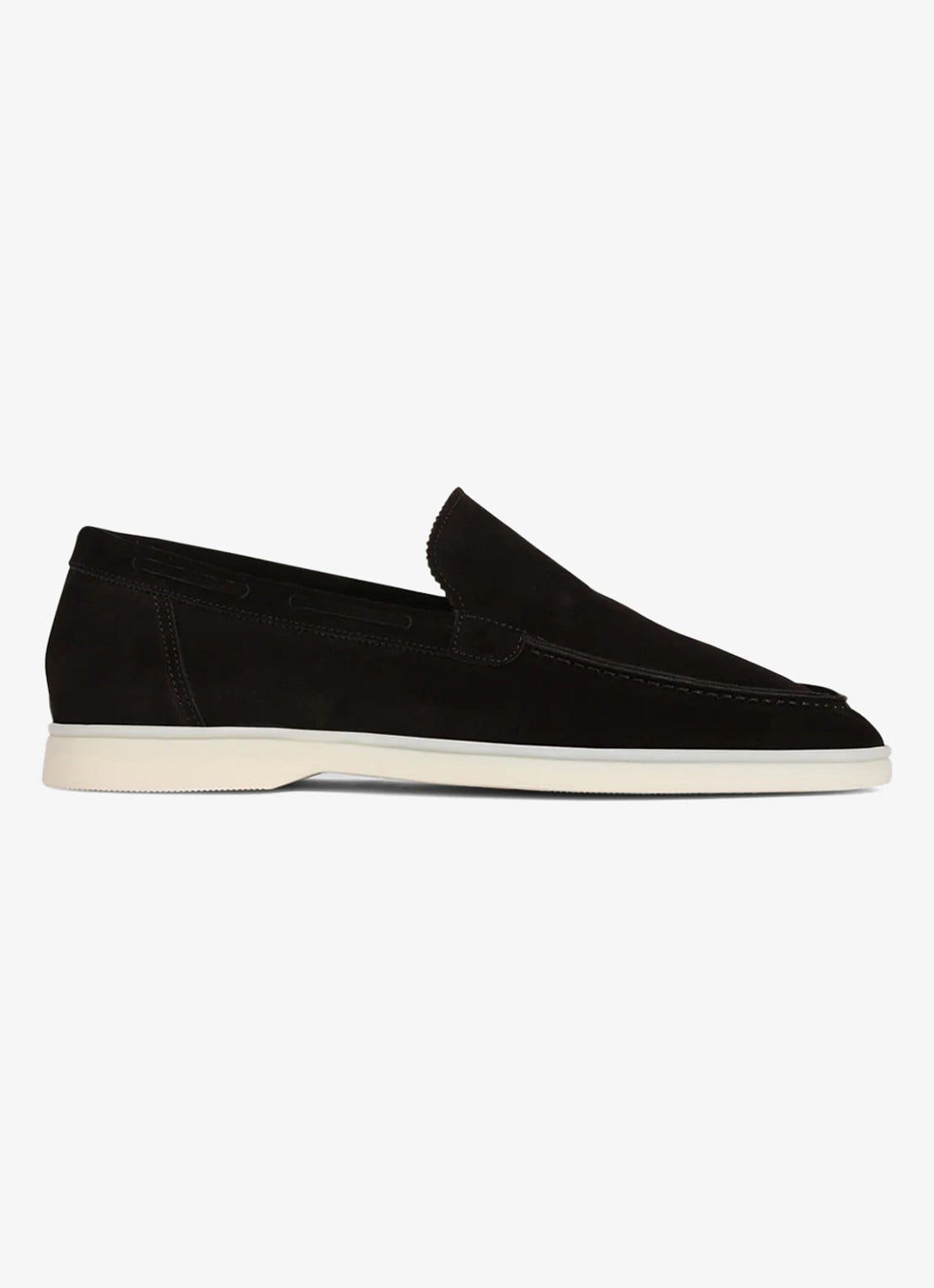 Aurélien Yacht loafer van suède - voorkant 3 black-1 / zwart