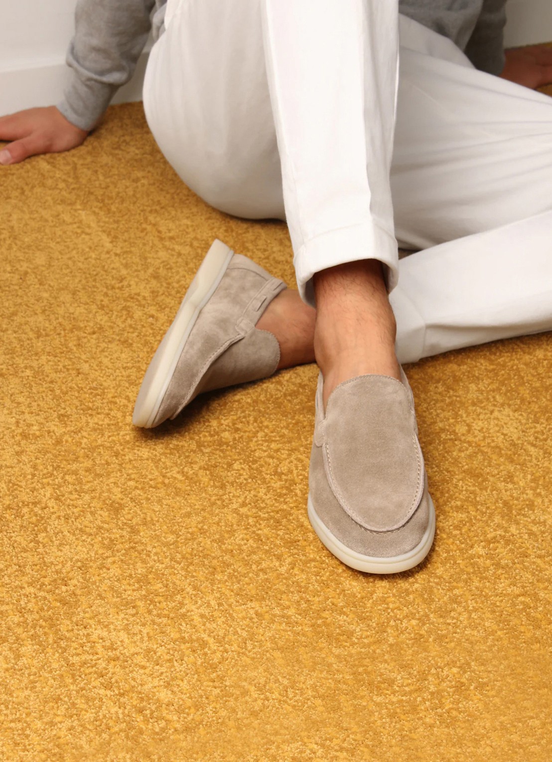 Aurélien Yacht loafer van suède - detail 3 light grey-50