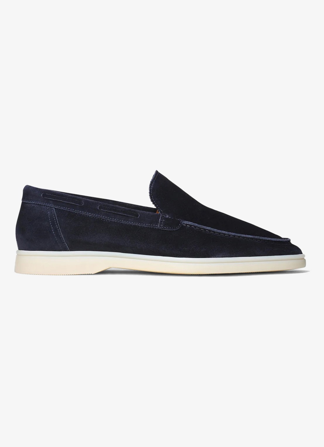 Aurélien Yacht loafer van suède - voorkant navy-410 / blauw