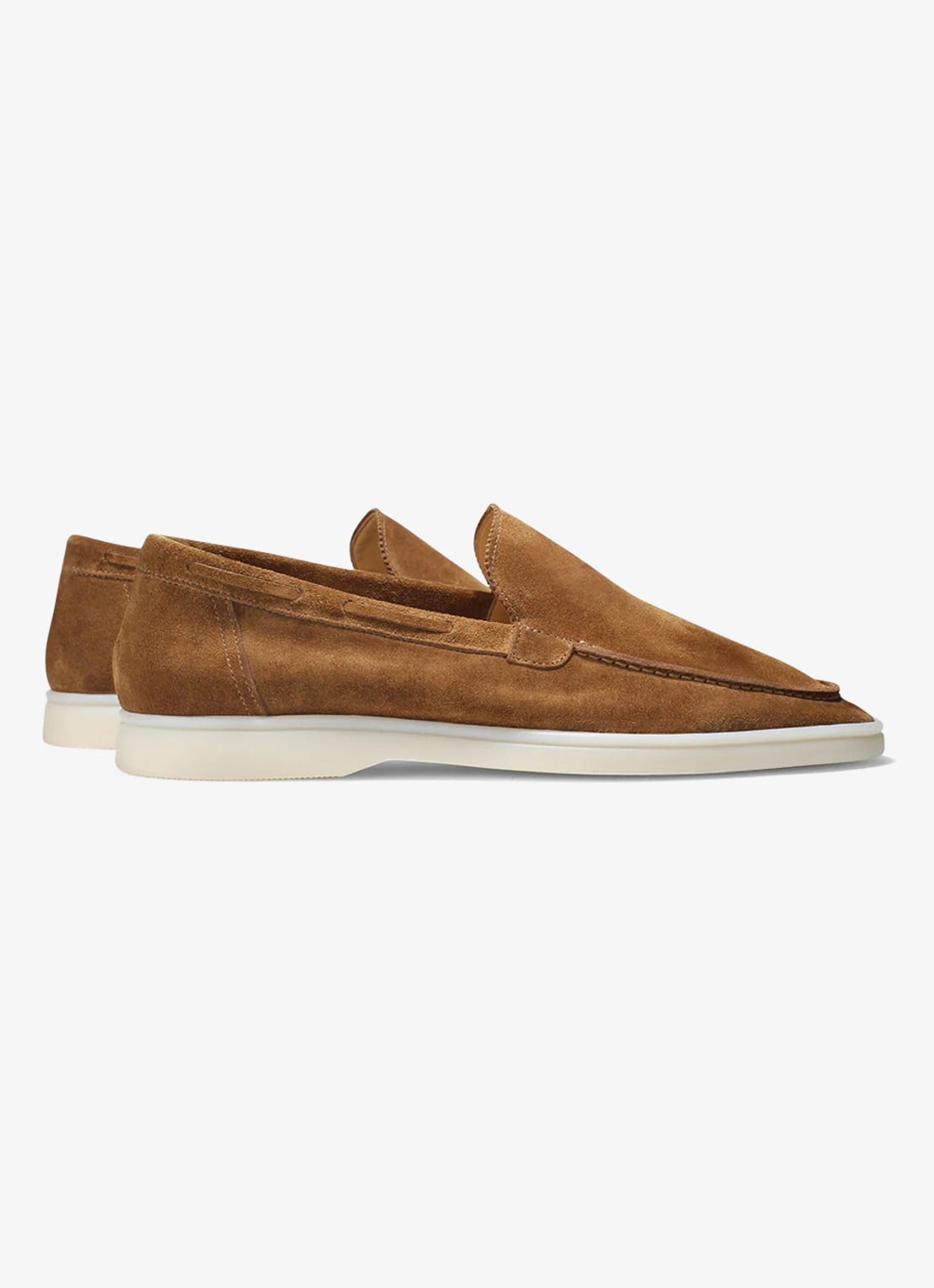 Aurélien Yacht loafer van suède - achterkant 6 caramel-261 / goud