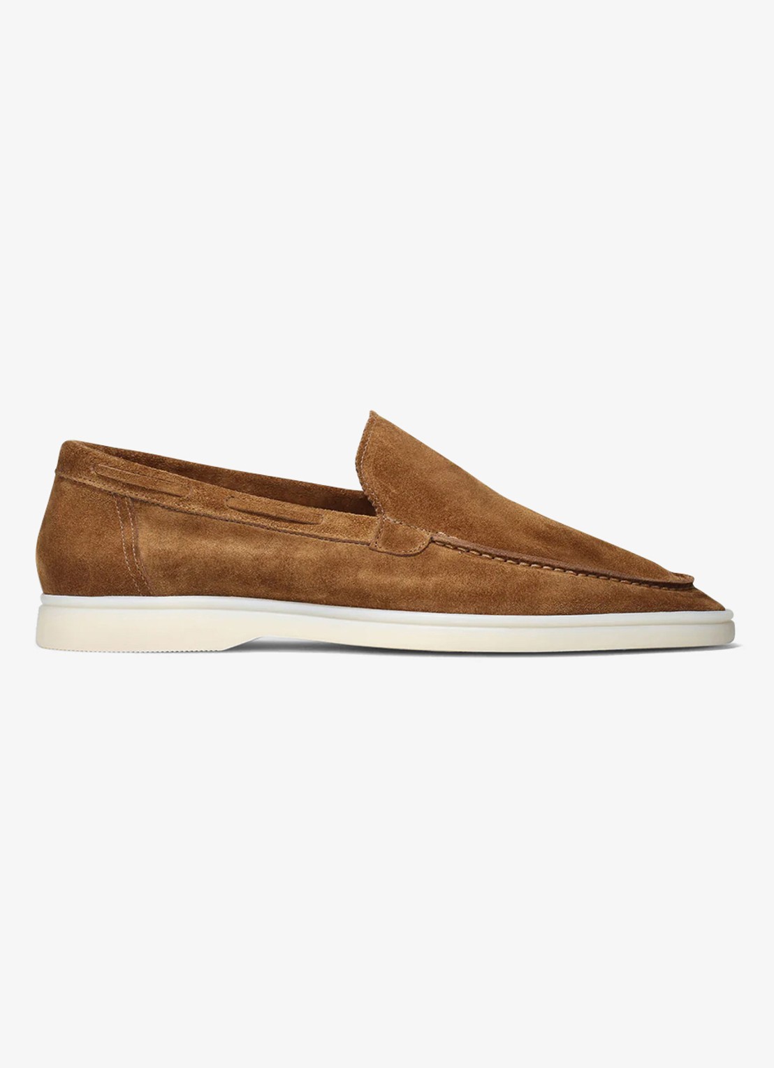 Aurélien Yacht loafer van suède - voorkant 4 caramel-261 / goud