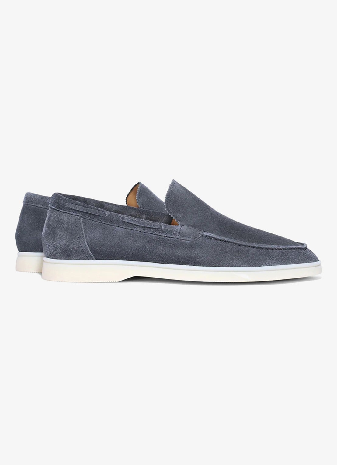 Aurélien Yacht loafer van suède - achterkant 3 steel blue-400 / blauw