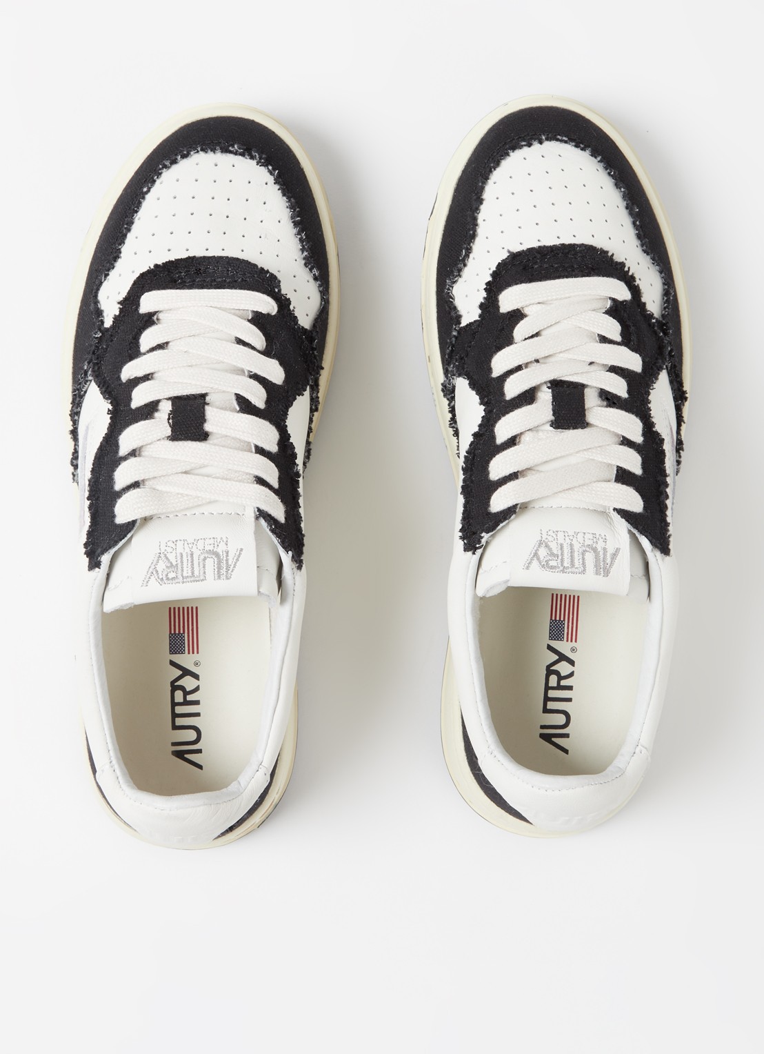 Autry Medalist Low Canvas sneaker van leer - detail 3 zwart