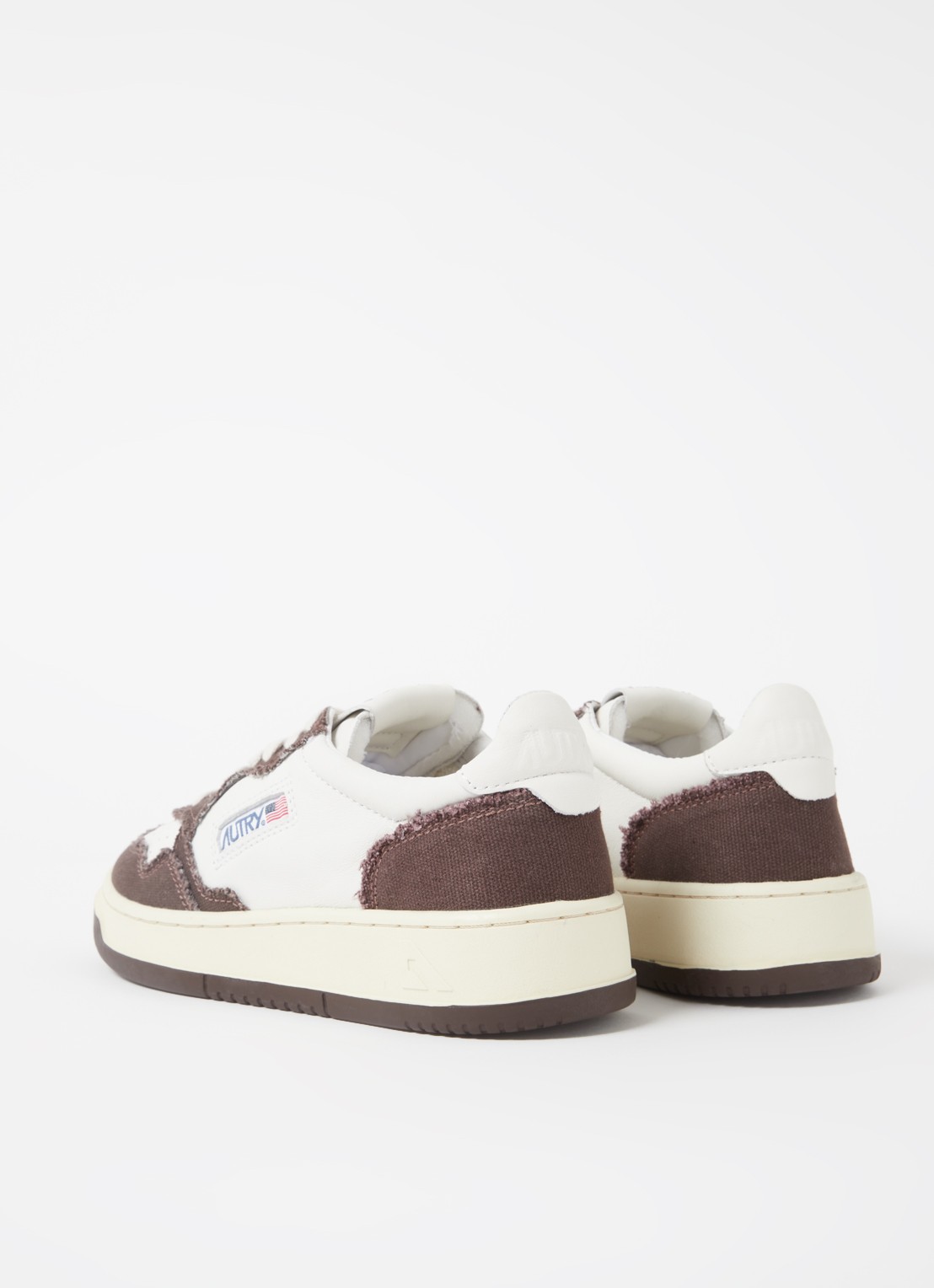 Autry Medalist Low Canvas sneaker van leer - detail 3 donkerbruin
