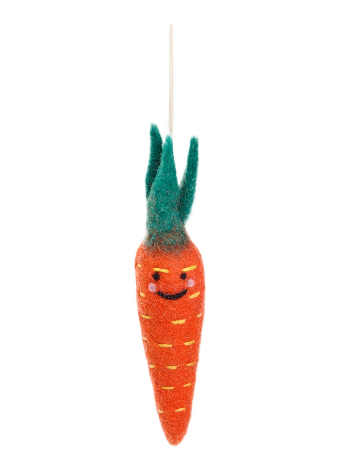 Aveva Carrot little hangings decoratie  - voorkant oranje