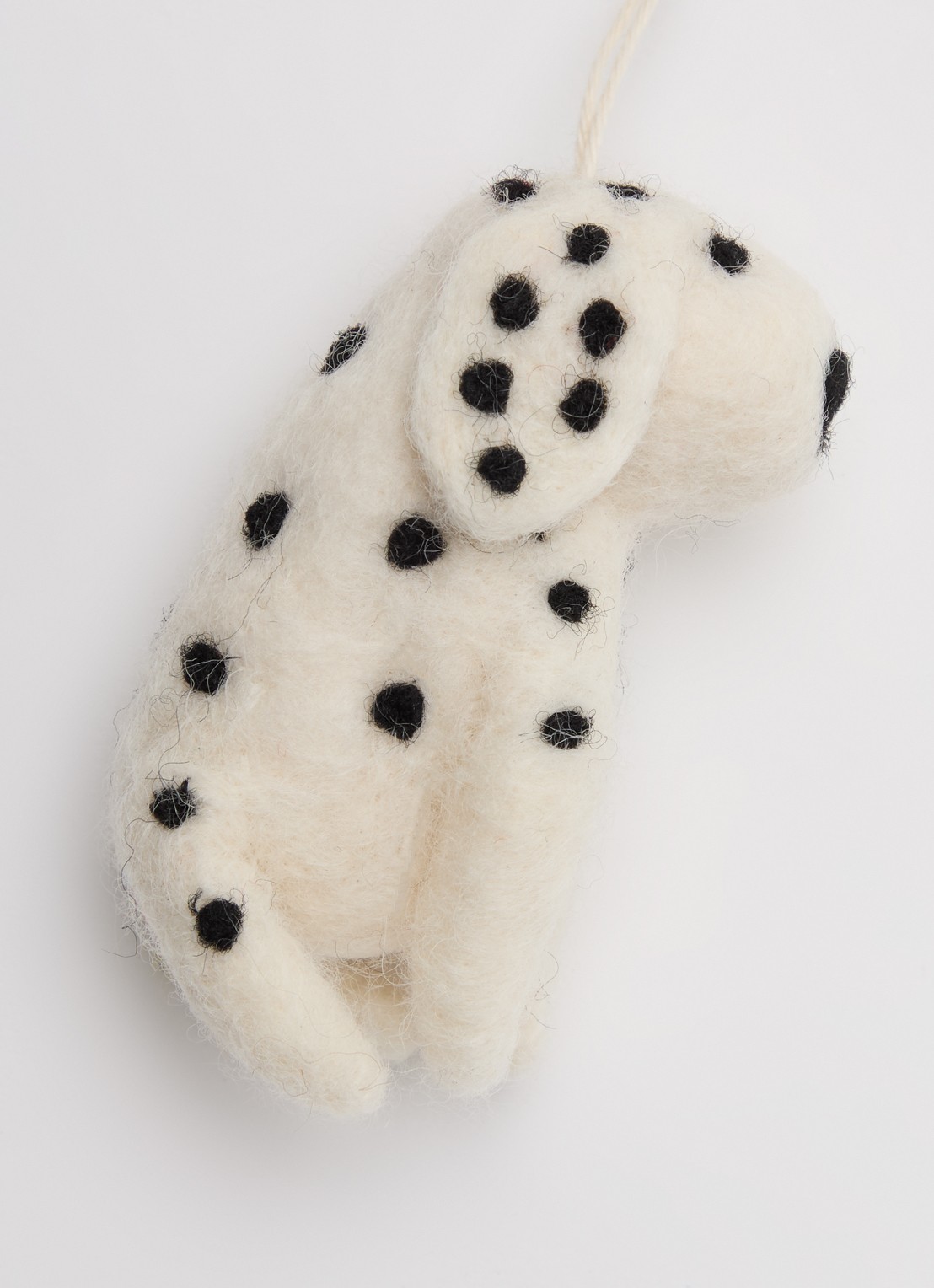 Aveva Dalmatiër kersthanger 9 cm  - detail wit