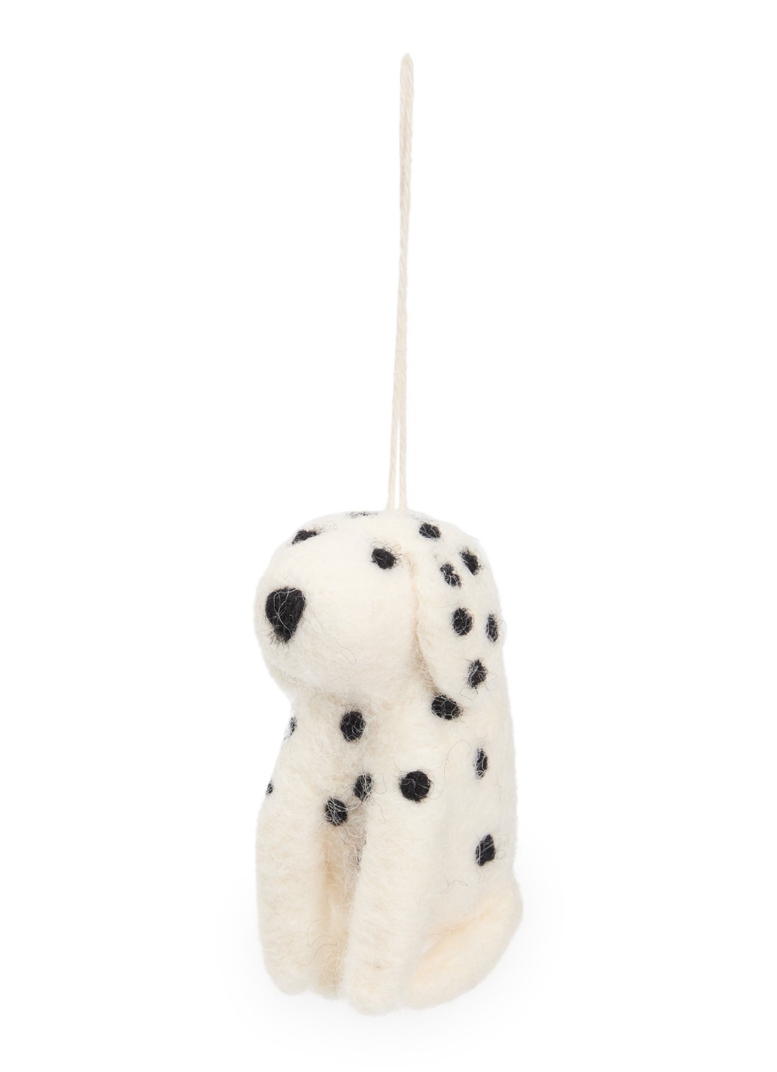 Aveva Dalmatiër kersthanger 9 cm  - voorkant 2 wit