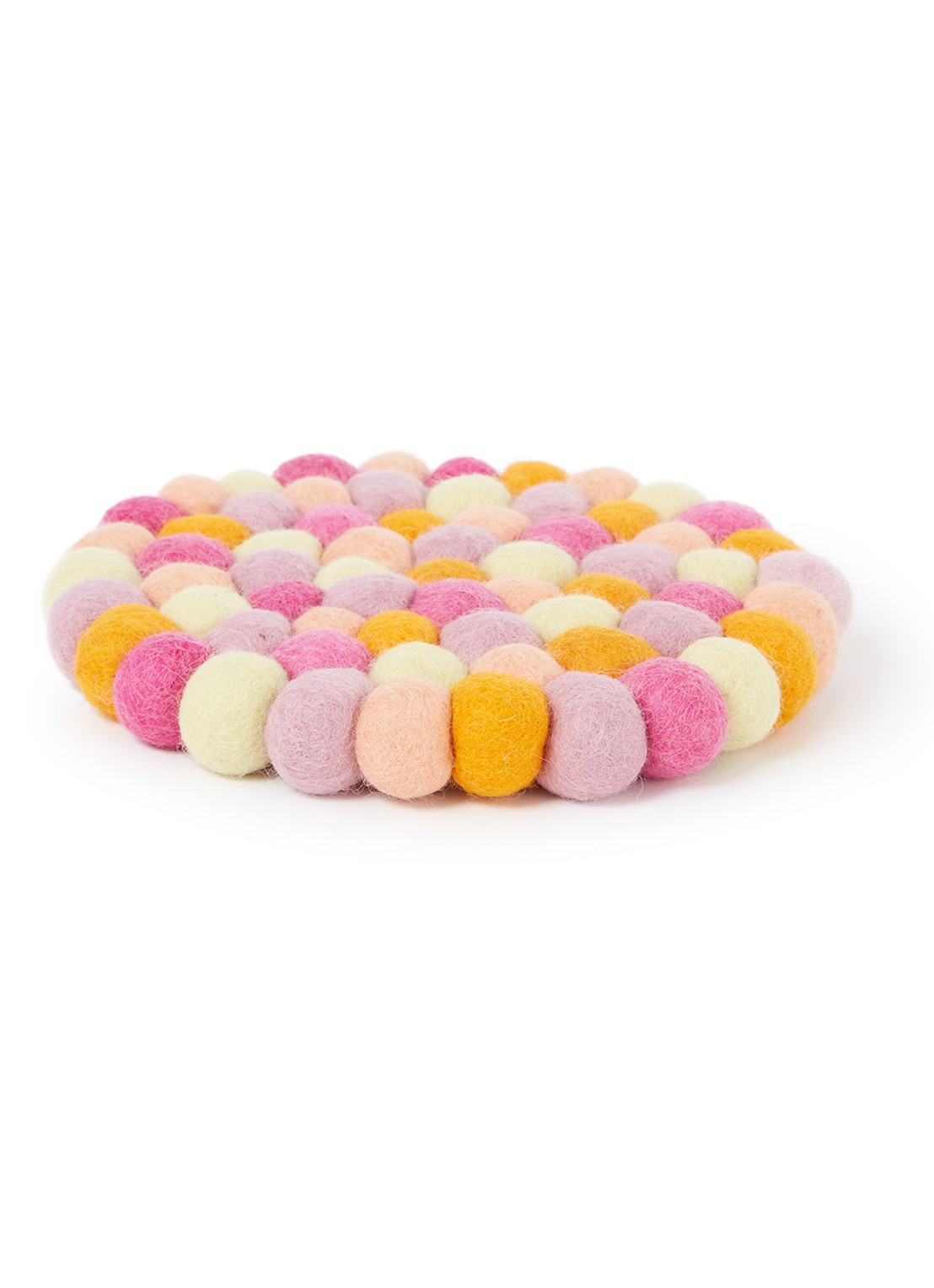Aveva Pannenonderzetter van wol - voorkant multicolor